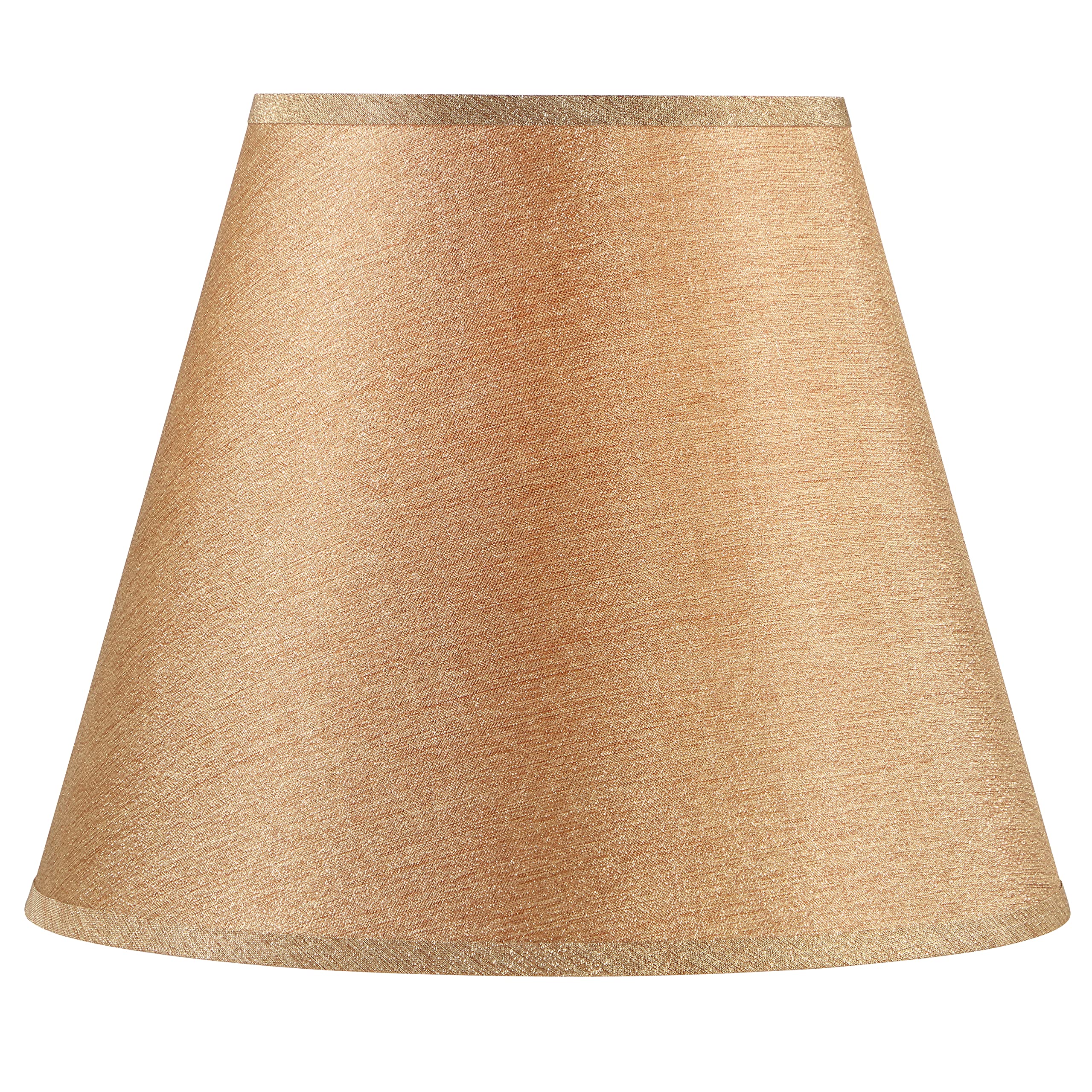 Aspen Creative 32096, Hardback Empire Transitional Spider Shade, Gold Brown Burlap Textured Fabric, 9&quot; Top X 16&quot; Bottom X 13&quot; Slant