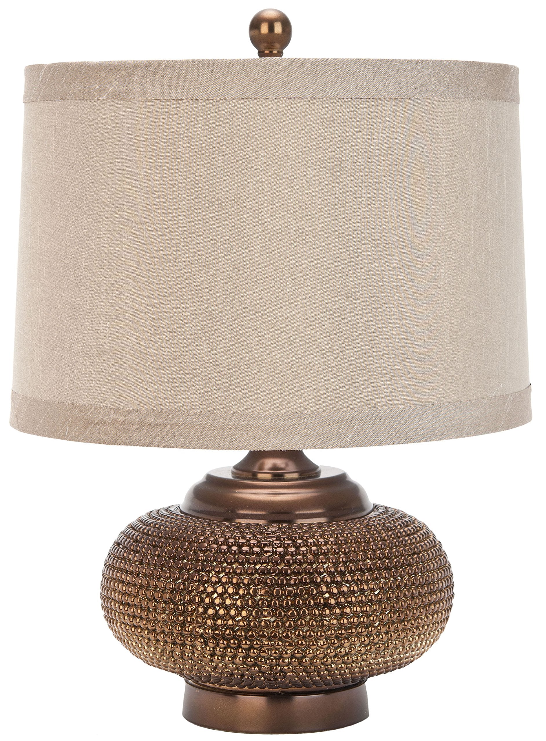 SAFAVIEH Lighting Collection Alexis Modern Farmhouse Gold Bead 19-inch Bedroom Living Room Home Office Desk Nightstand Table Lam