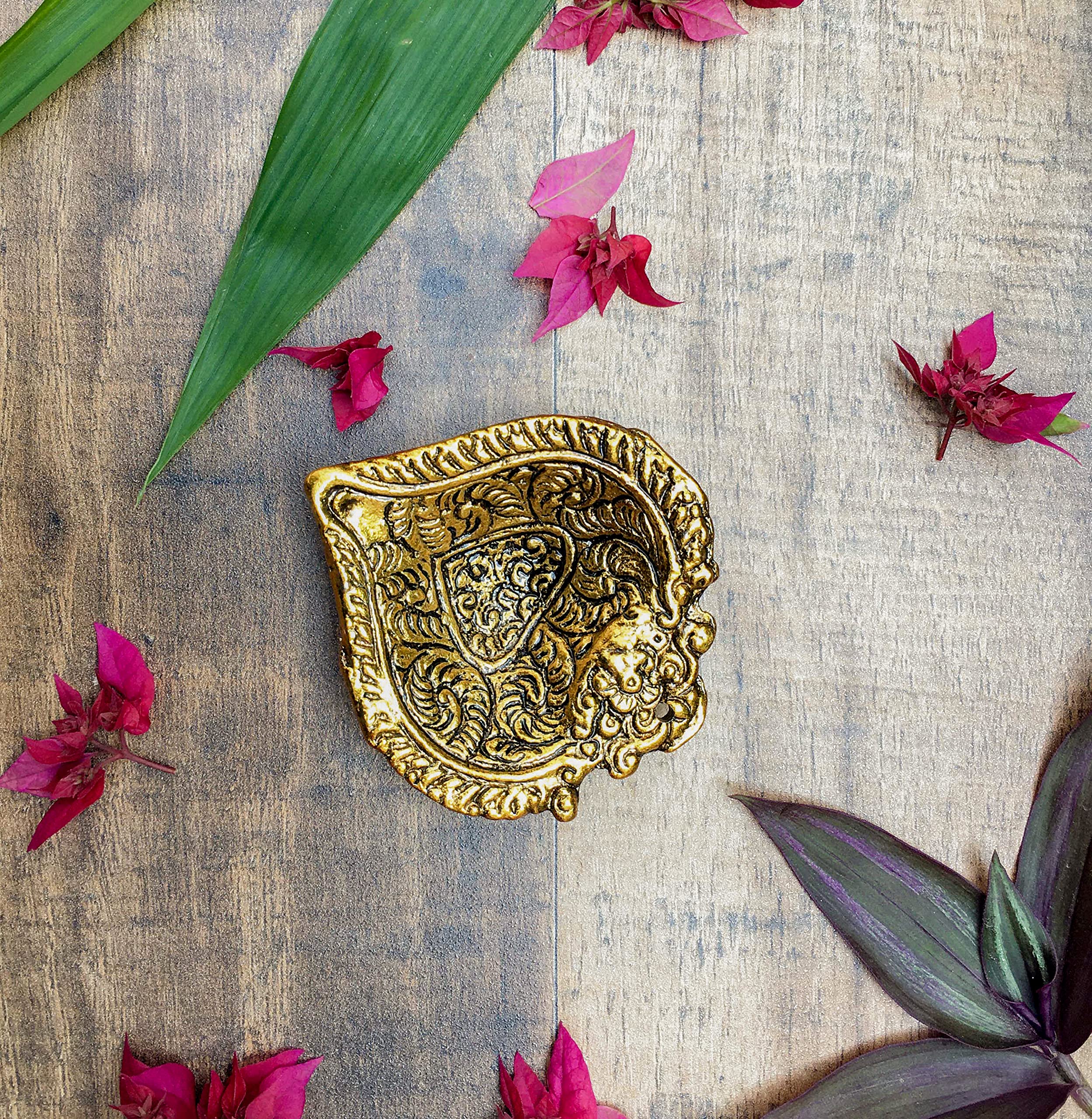 Wonder Care | Diya (of 20 Pcs) Candle holder diya for diwali home decoration - Golden Metal diya for home Decor | Mandir | Gift