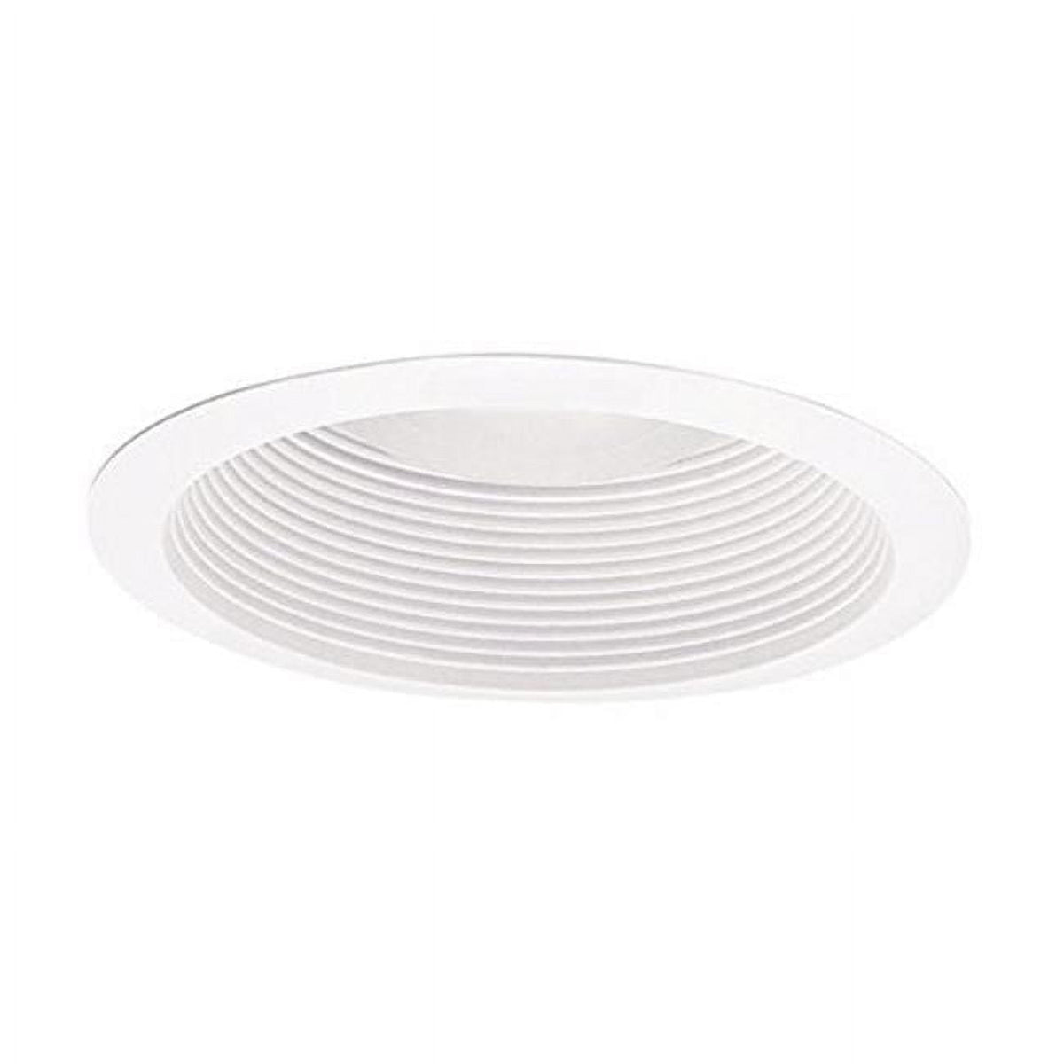cooper Lighting RE-6125WB 6 in Recessed Lighting Full cone Baffle with Self Flanged White Trim Ring - White