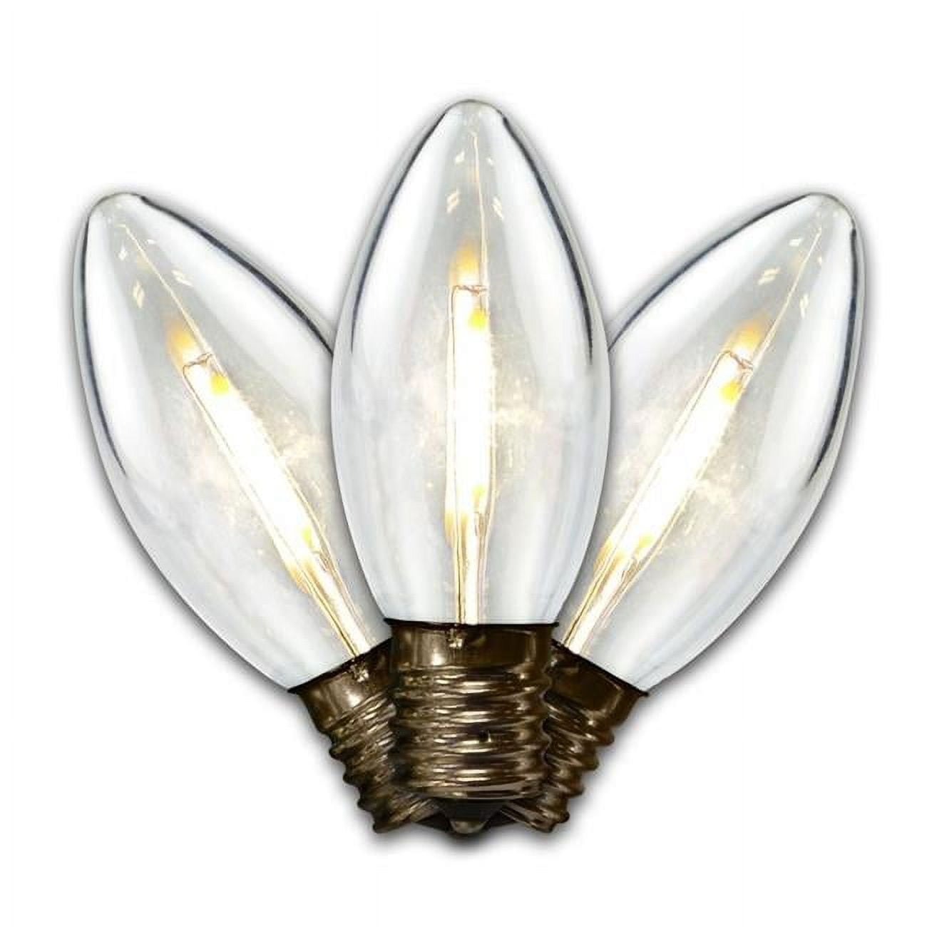 Holiday Bright Lights 9009331 Smooth Filament LED c9 christmas Light Bulbs  Pure White
