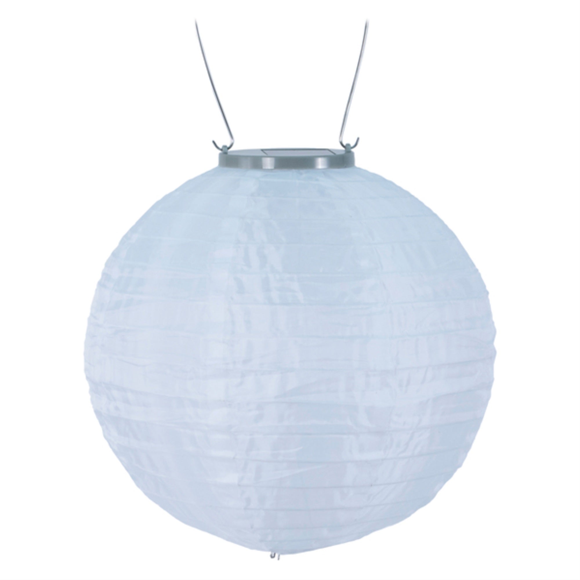 Allsop Glow Nylon Solar Lantern, 10-In. White Outdoor Light For Garden And Patio