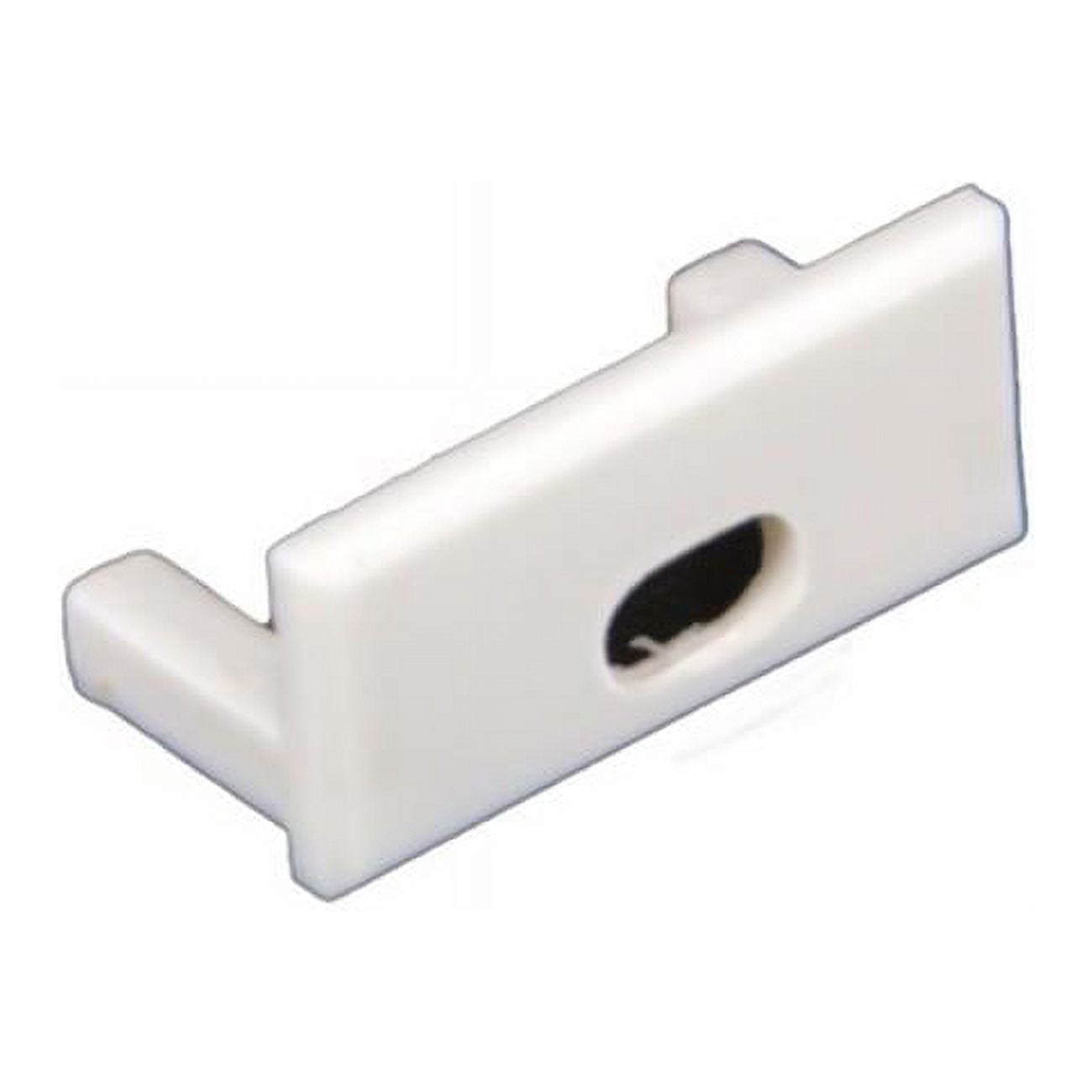 American Lighting PE-Helm-Feed END Cap, Wire Feed Hole, Plastic, White