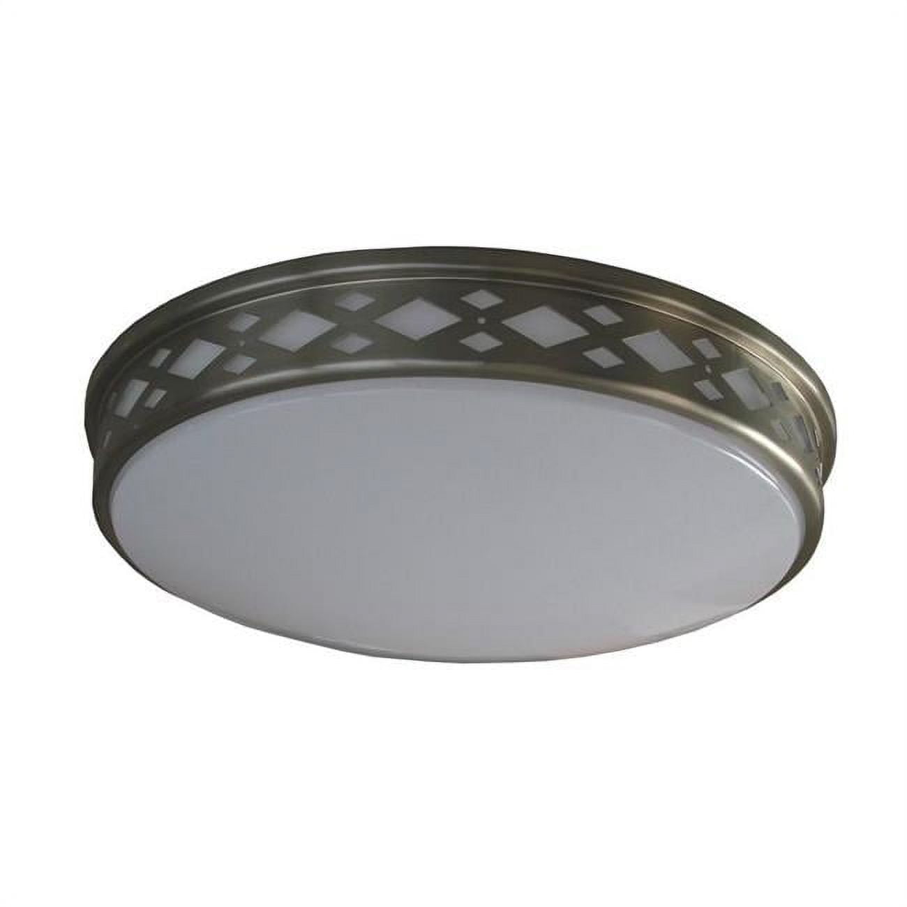 Amax Lighting Led Ceiling Fixture, 17&quot;X3.9&quot;, Diamond Design, Nickel Finish, Alloy Steel