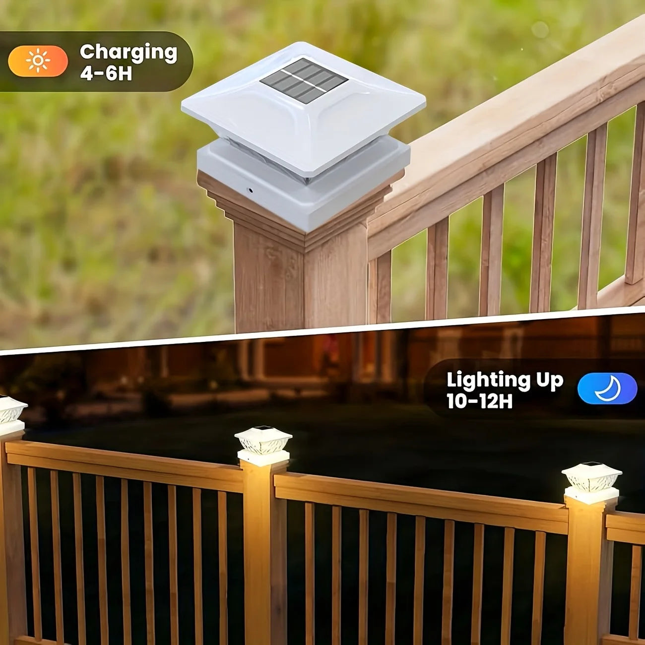Outdoor Waterproof Villa Gate Fence Light Solar Light Outdoor Villa Column Lamp Fence Gate Pillar Head Led Lamp For House Garden