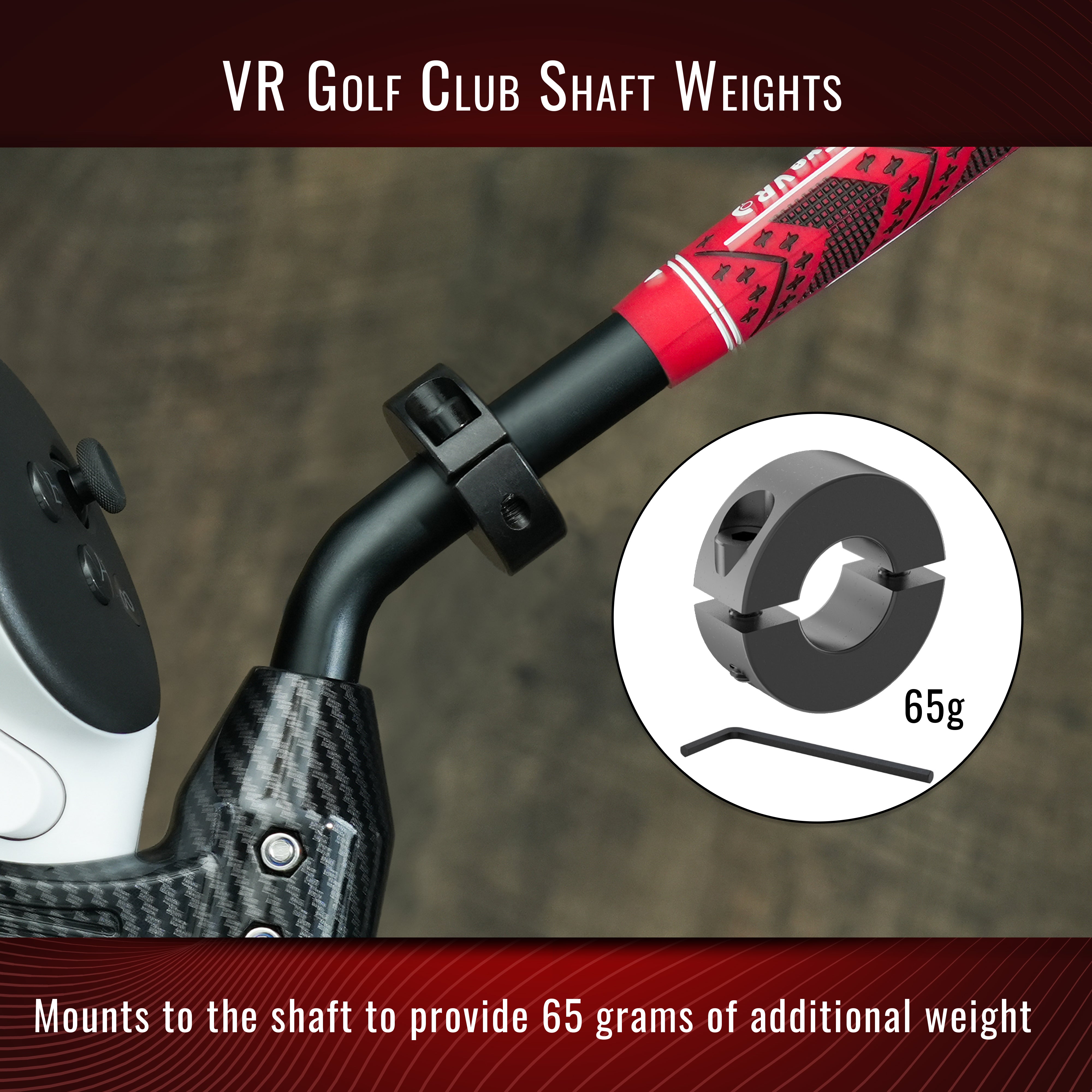 DriVR Ace - VR Golf Club Handle Accessory - Compatible with Quest 3/3s and Pro