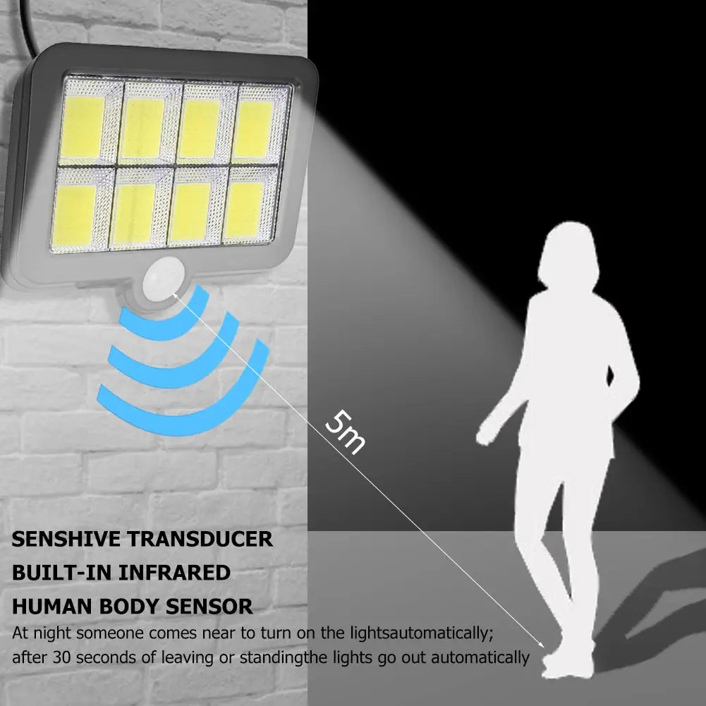 160LED Solar Light Split Wall Lamp Waterproof Outdoor Motion Sensor Solar Wall Lights Emergency Street Garden Porch LED Light