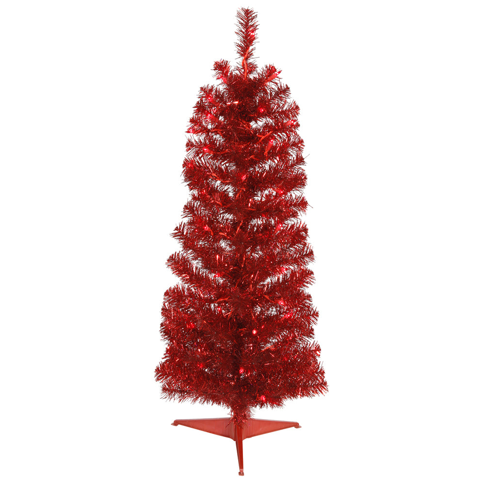 Vickerman 2' X 11'' Red Pencil Tree Dural Led 35Rd - B163325Led