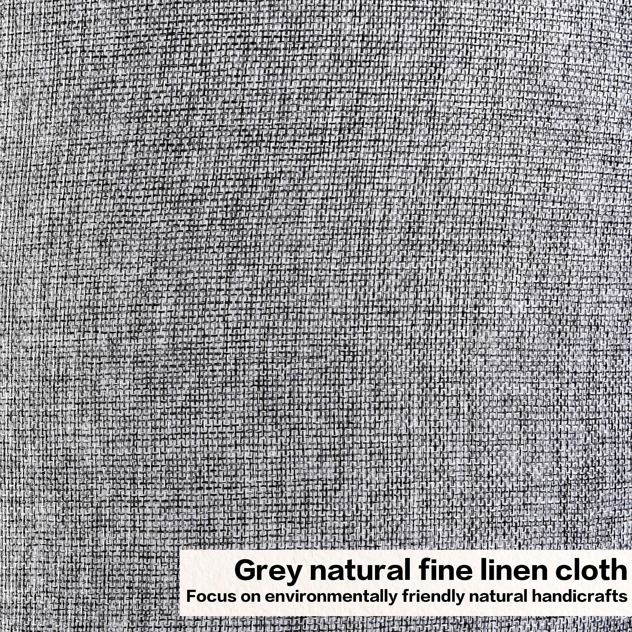 GO&SO Gray Drum Lamp Shades Set of 2 - Medium 13inx13inx10in - Polypropylene - Traditional Design for Table & Bedside Lamps