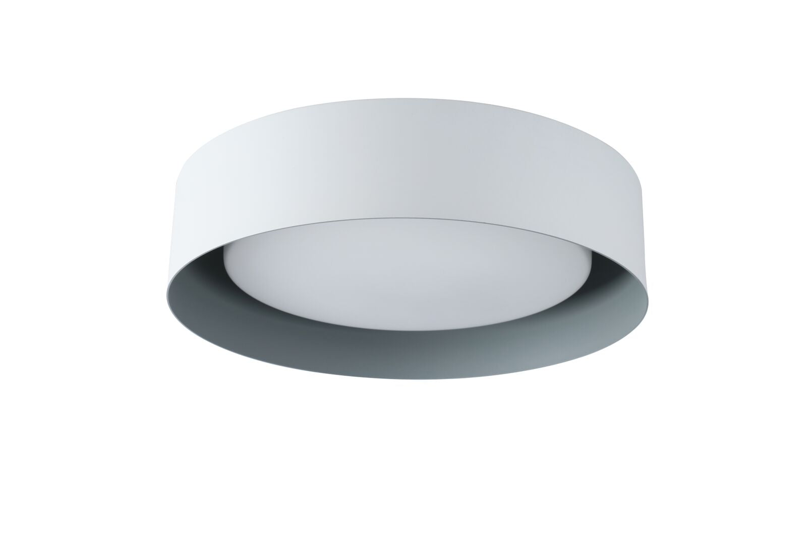 Bromi Design Metal Flush Mount Ceiling Light, White & Gray, Model B4106WG