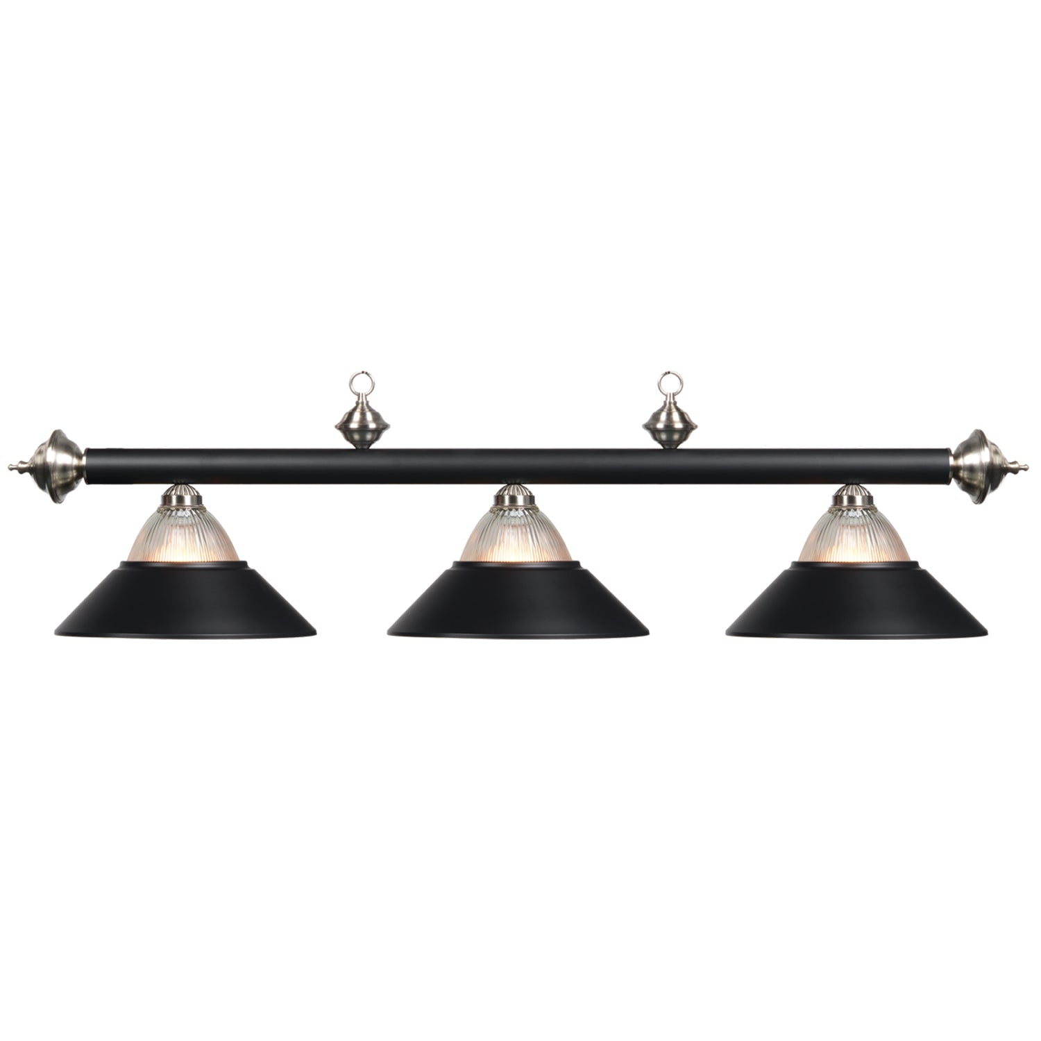 3 LT-54'' BILLIARD LIGHT-MATTE BLACK & STAINLESS