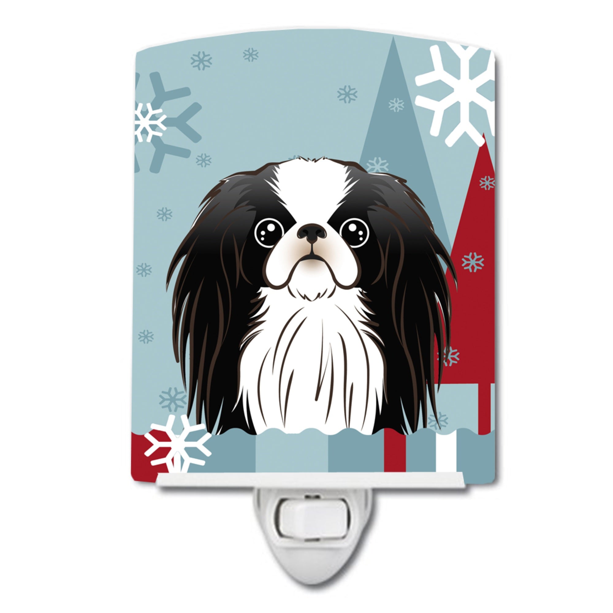  inchCarolines Treasures Winter Holiday Japanese Chin Ceramic Night Light, 6x4, Multicolor inch