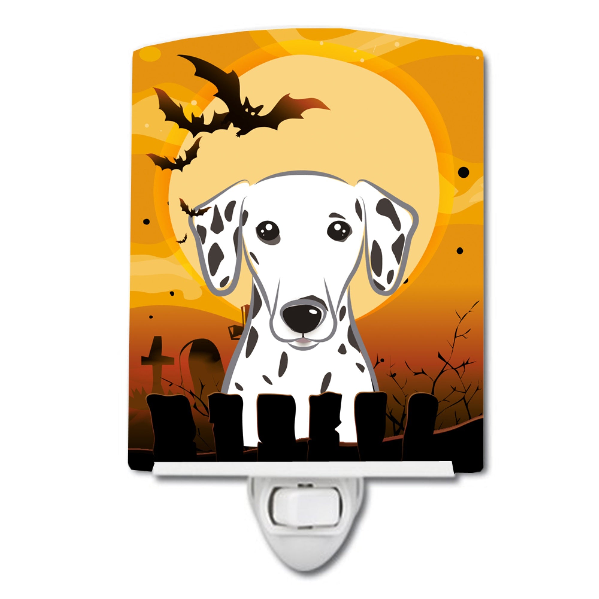  inchCarolines Treasures Halloween Dalmatian Ceramic Night Light, 6x4, Multicolor inch