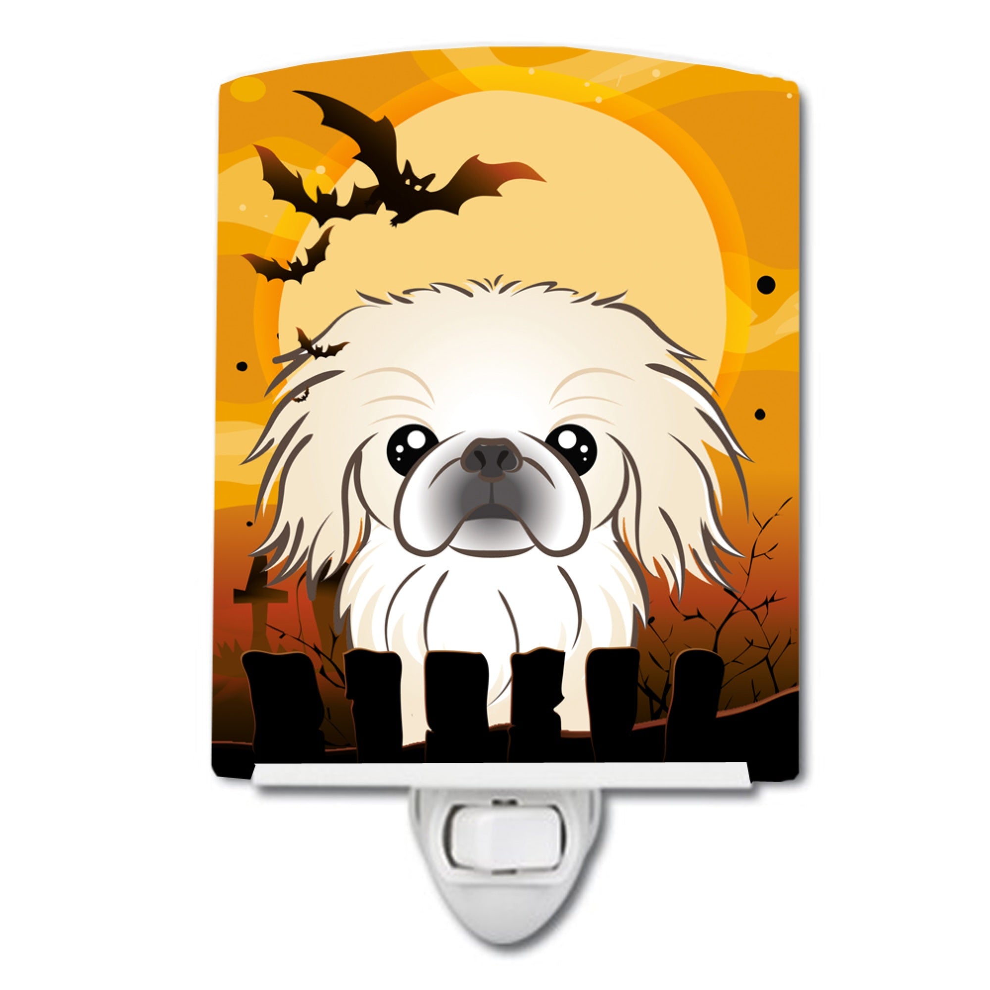  inchCarolines Treasures Halloween Pekingese Ceramic Night Light, 6x4, Multicolor inch