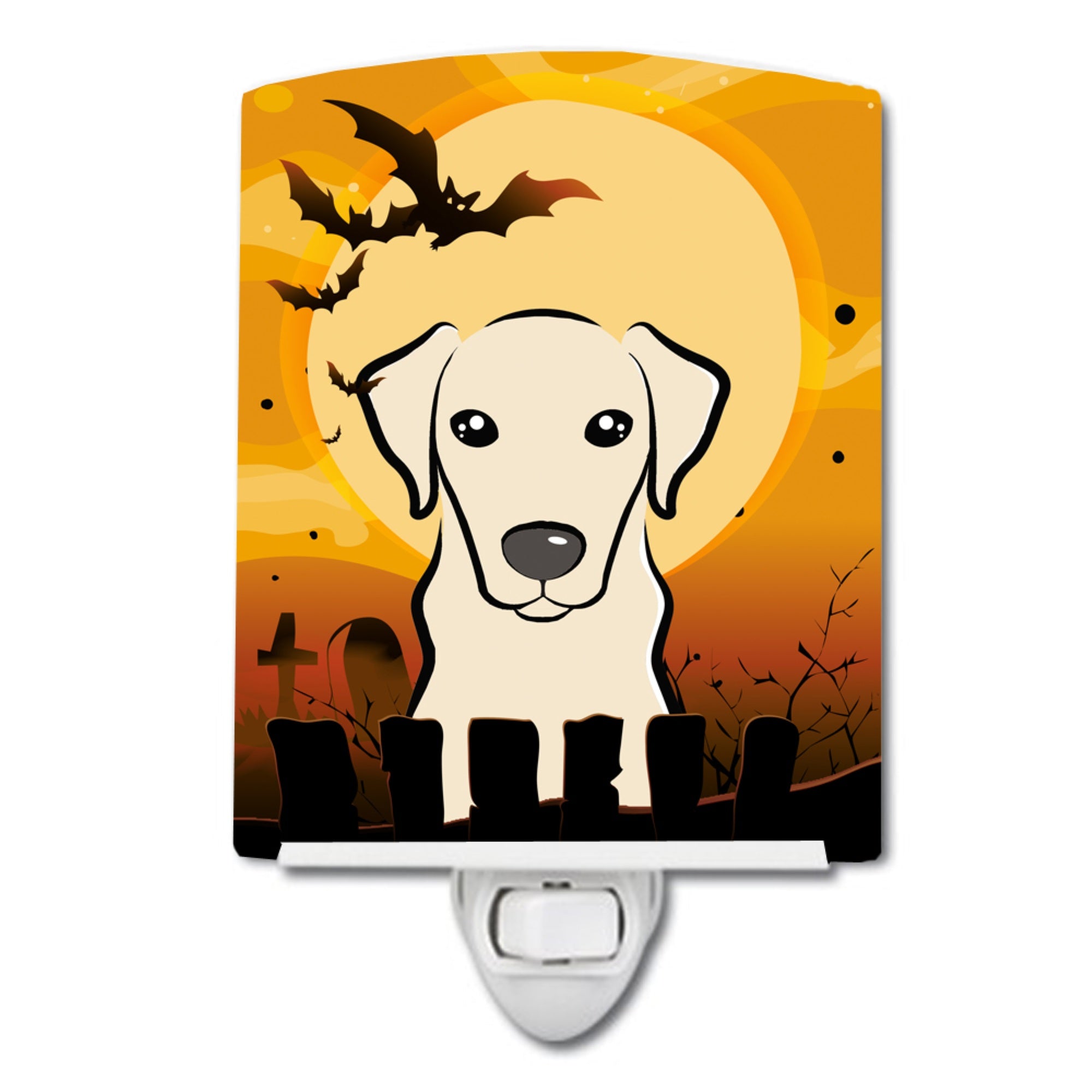  inchCarolines Treasures Halloween Yellow Labrador Ceramic Night Light, 6x4, Multicolor inch