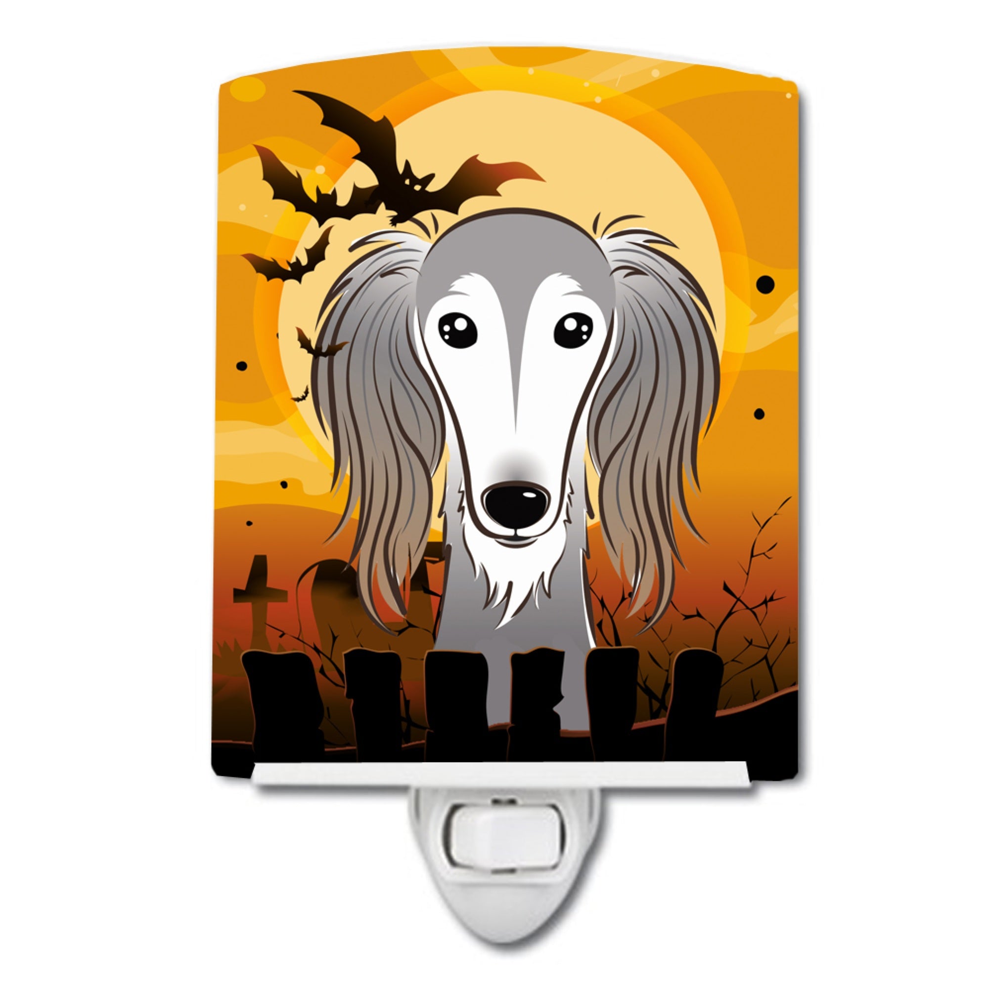  inchCarolines Treasures Halloween Saluki Ceramic Night Light, 6x4, Multicolor inch