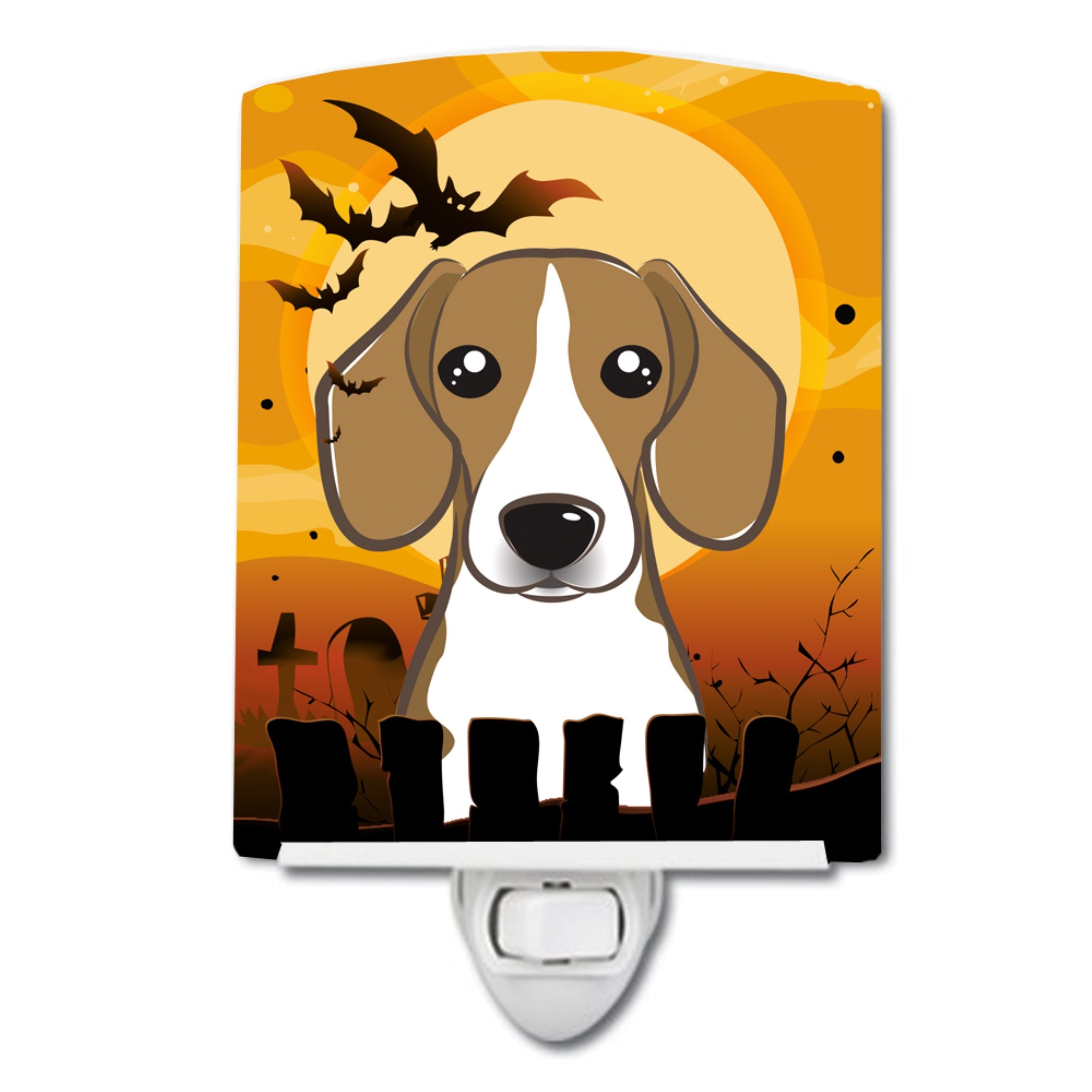  inchCarolines Treasures Halloween Beagle Ceramic Night Light, 6x4, Multicolor inch