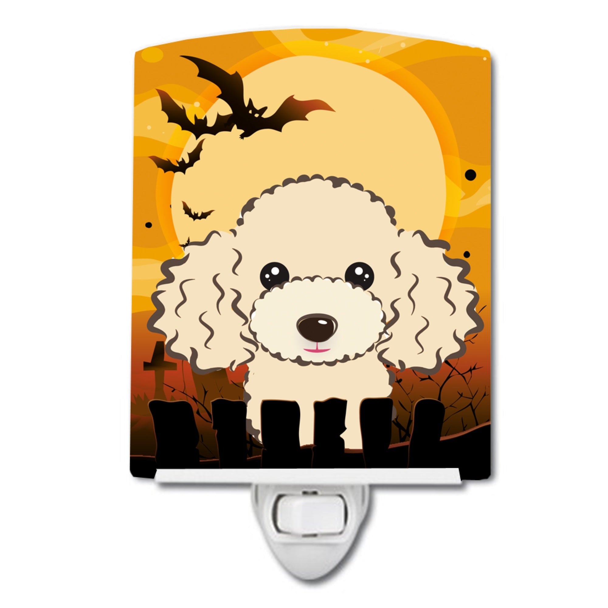  inchCarolines Treasures Halloween Buff Poodle Ceramic Night Light, 6x4, Multicolor inch