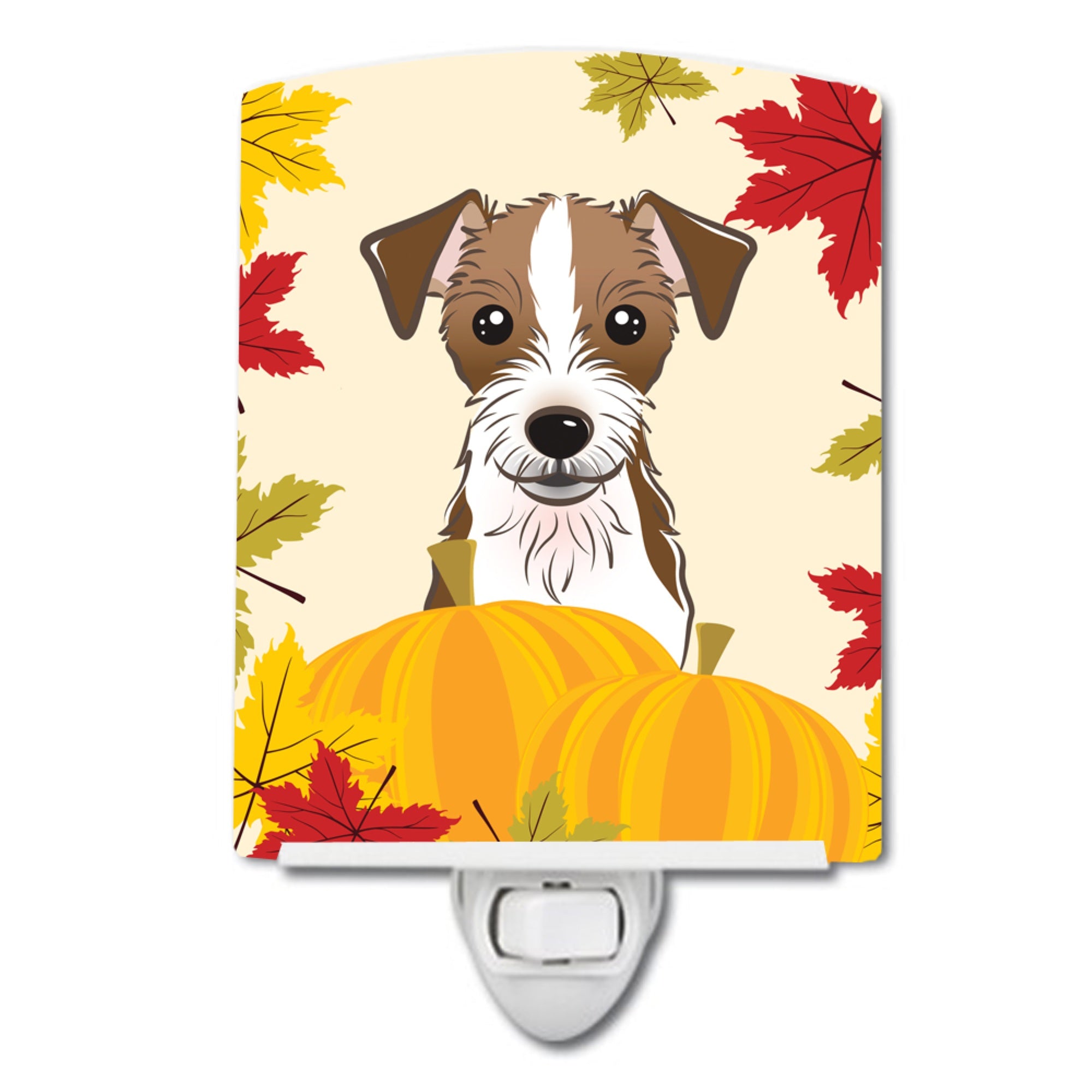  inchCarolines Treasures Jack Russell Terrier Thanksgiving Ceramic Night Light, 6x4, Multicolor inch