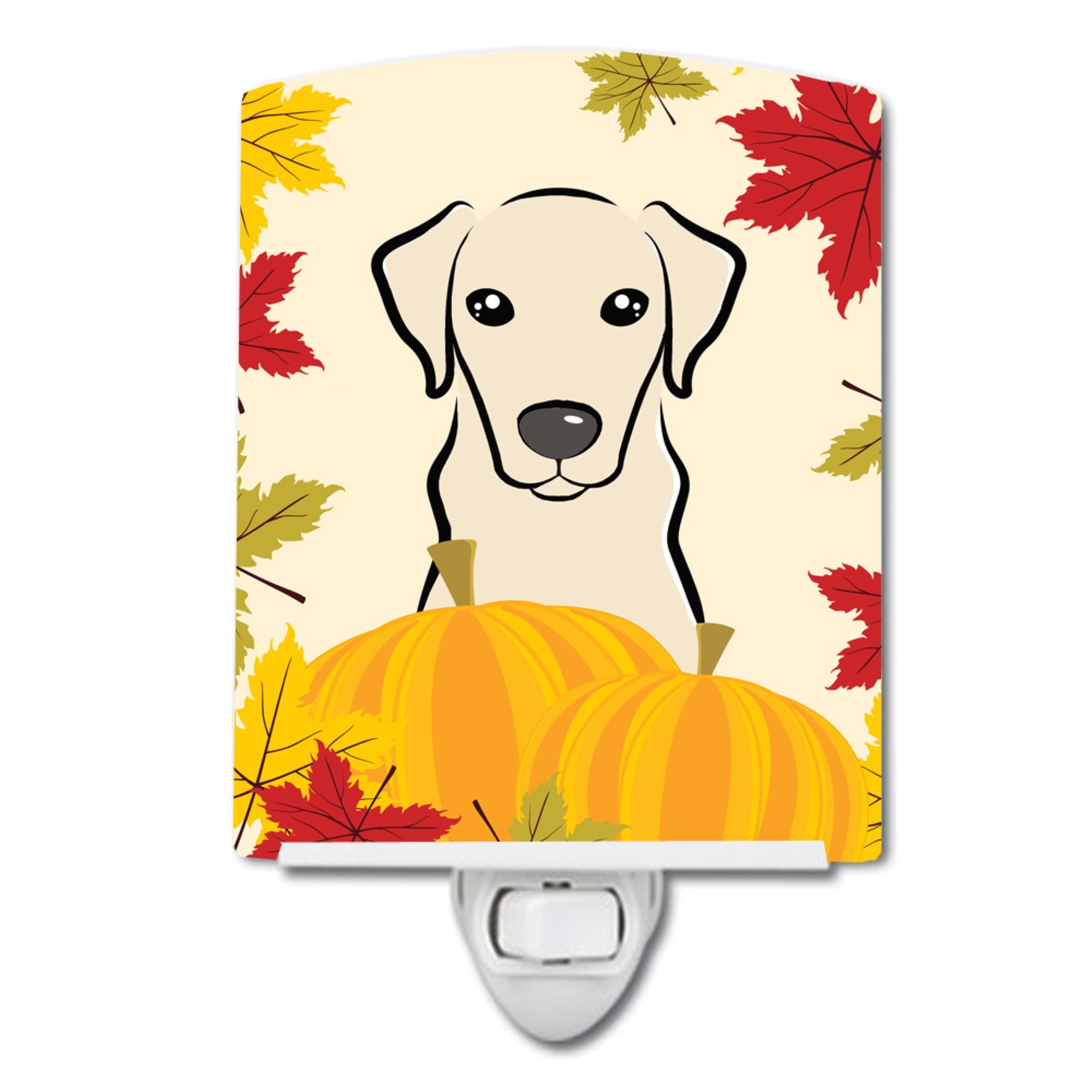  inchCarolines Treasures Yellow Labrador Thanksgiving Ceramic Night Light, 6x4, Multicolor inch