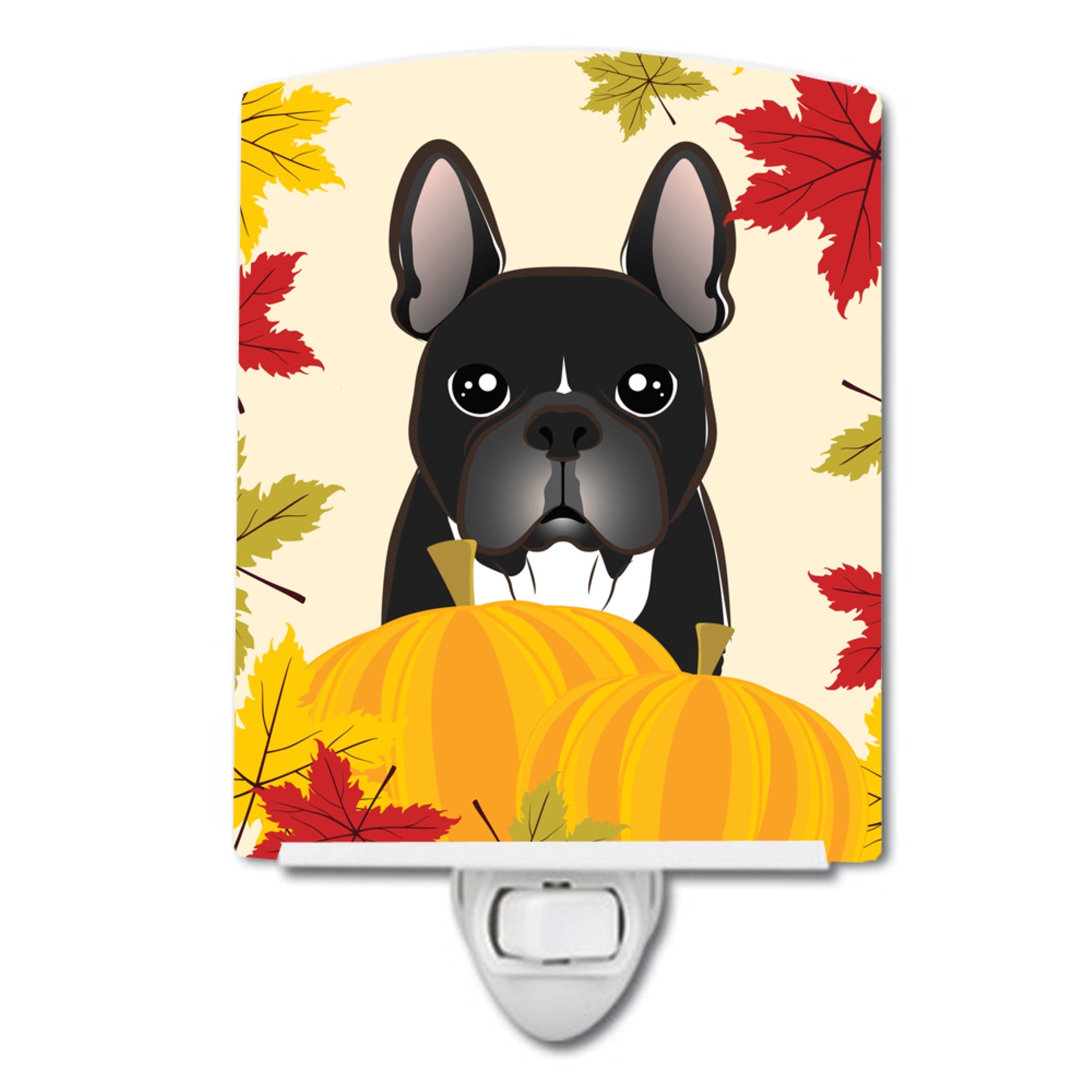  inchCarolines Treasures French Bulldog Thanksgiving Ceramic Night Light, 6x4, Multicolor inch
