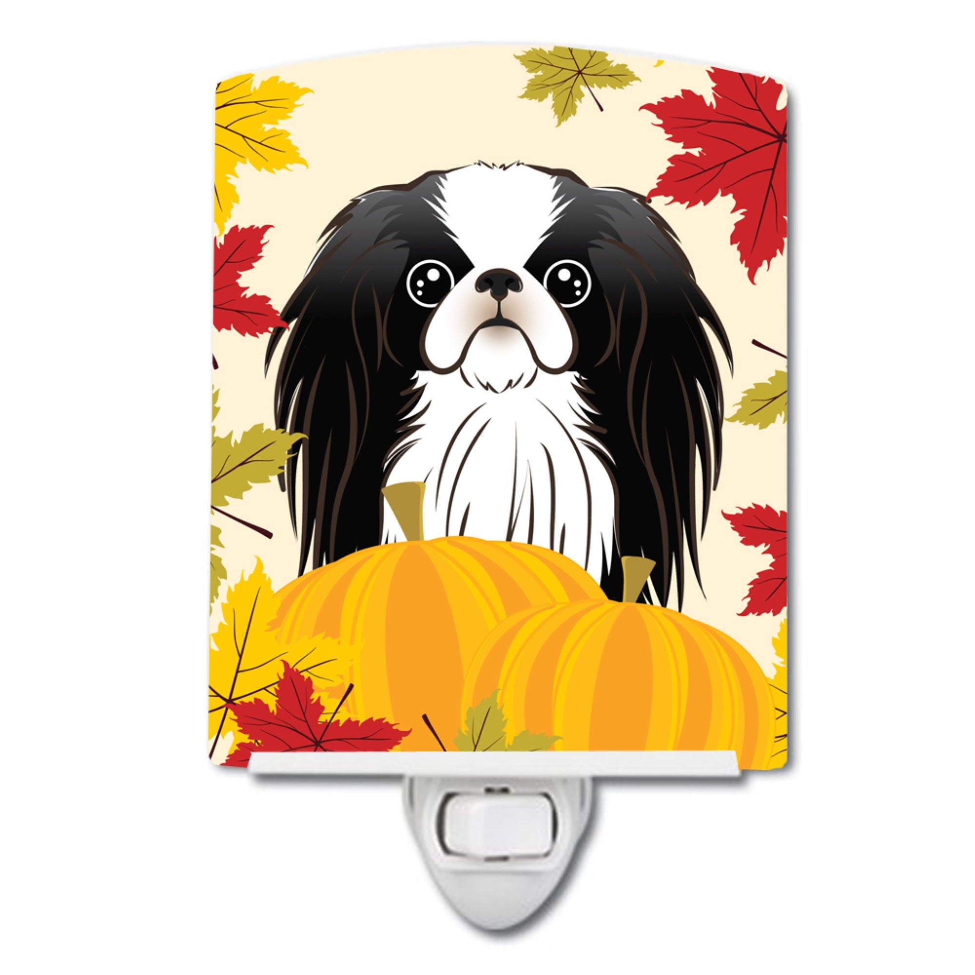  inchCarolines Treasures Japanese Chin Thanksgiving Ceramic Night Light, 6x4, Multicolor inch