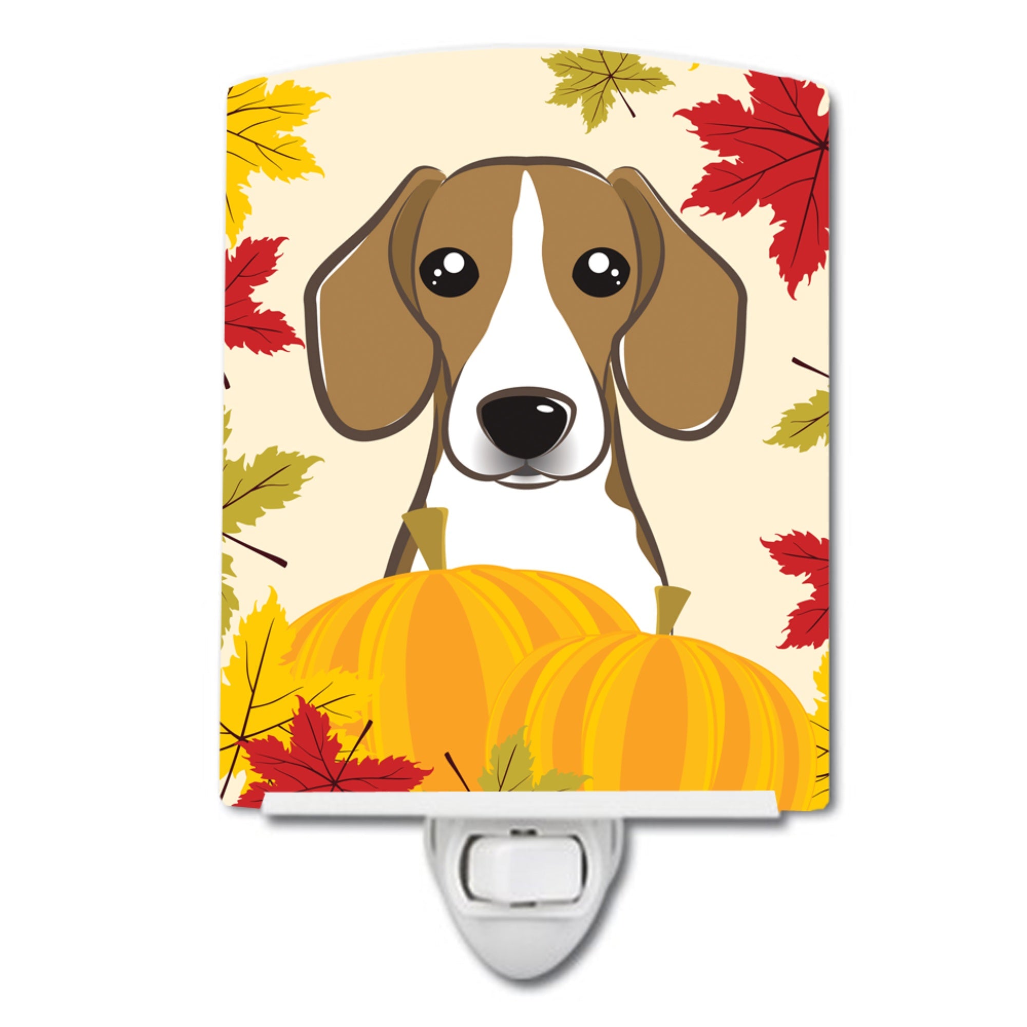  inchCarolines Treasures Beagle Thanksgiving Ceramic Night Light, 6x4, Multicolor inch