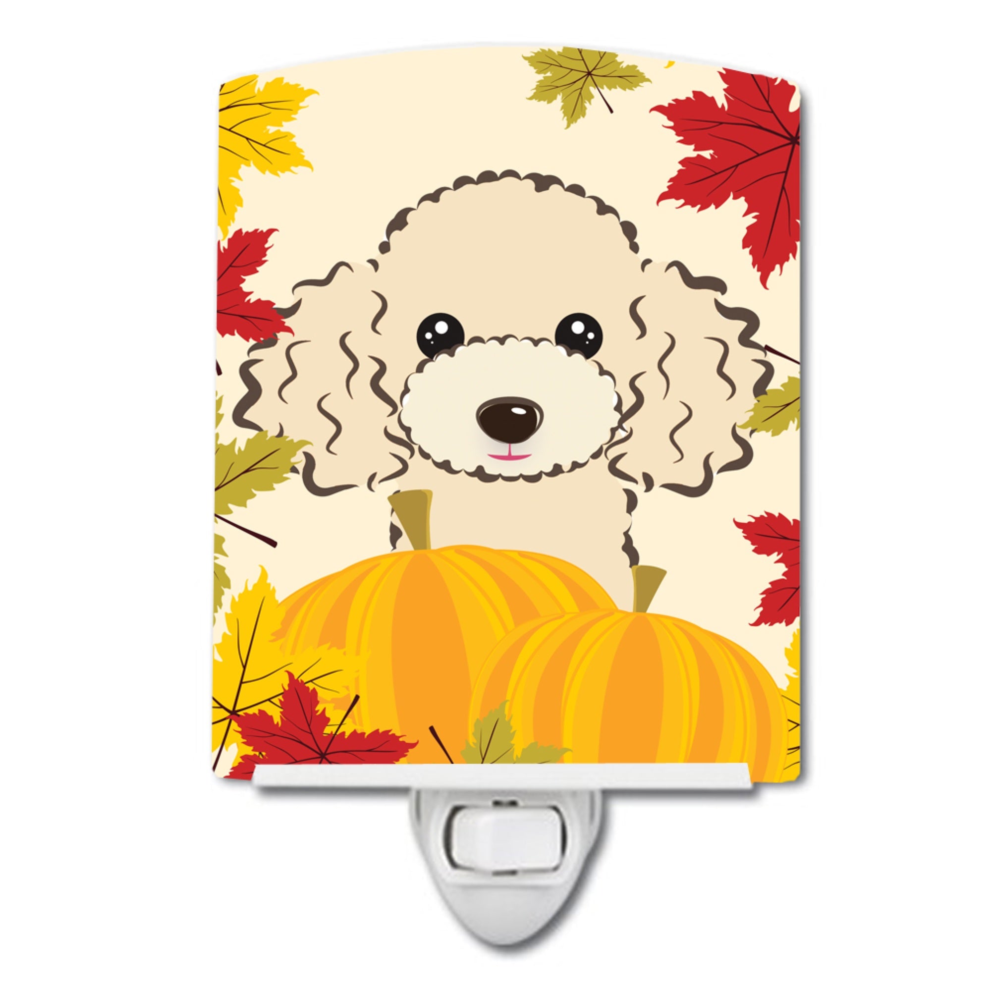  inchCarolines Treasures Buff Poodle Thanksgiving Ceramic Night Light, 6x4, Multicolor inch