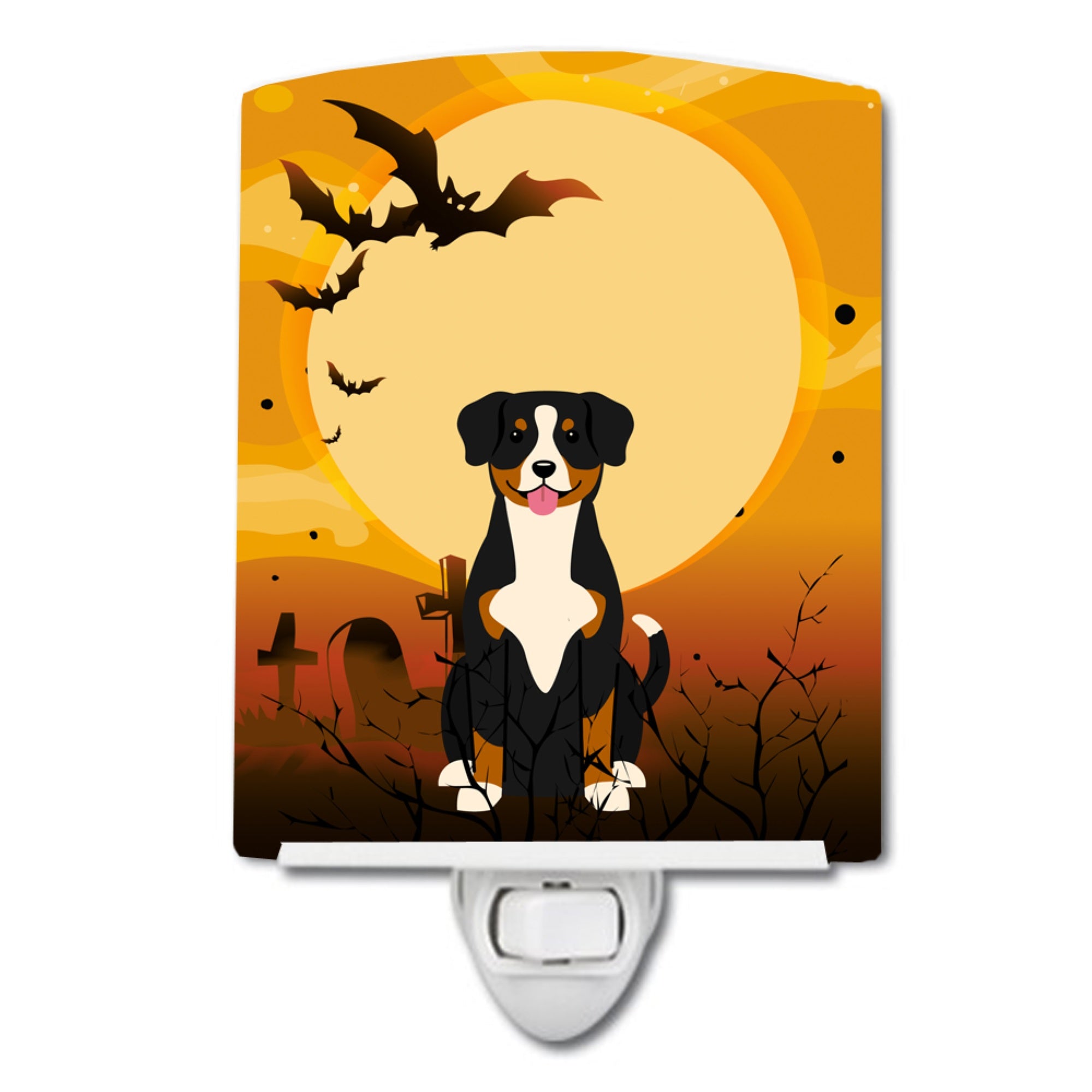  inchCarolines Treasures Halloween Entlebucher Ceramic Night Light, 6x4, Multicolor inch