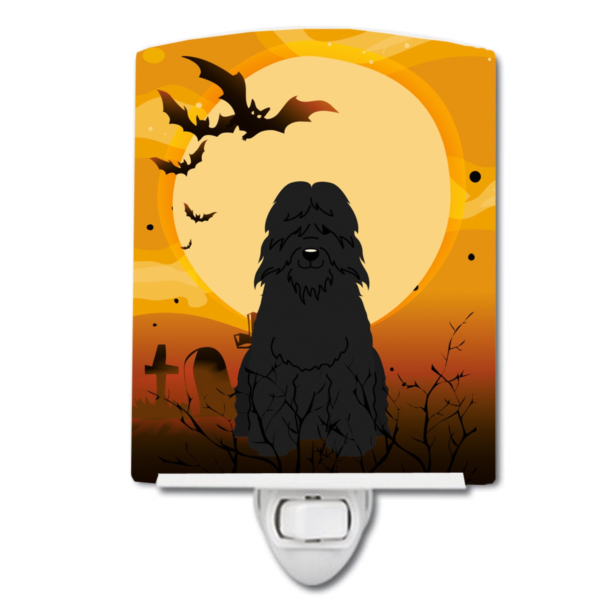  inchCarolines Treasures Halloween Bouvier des Flandres Ceramic Night Light, 6x4, Multicolor inch