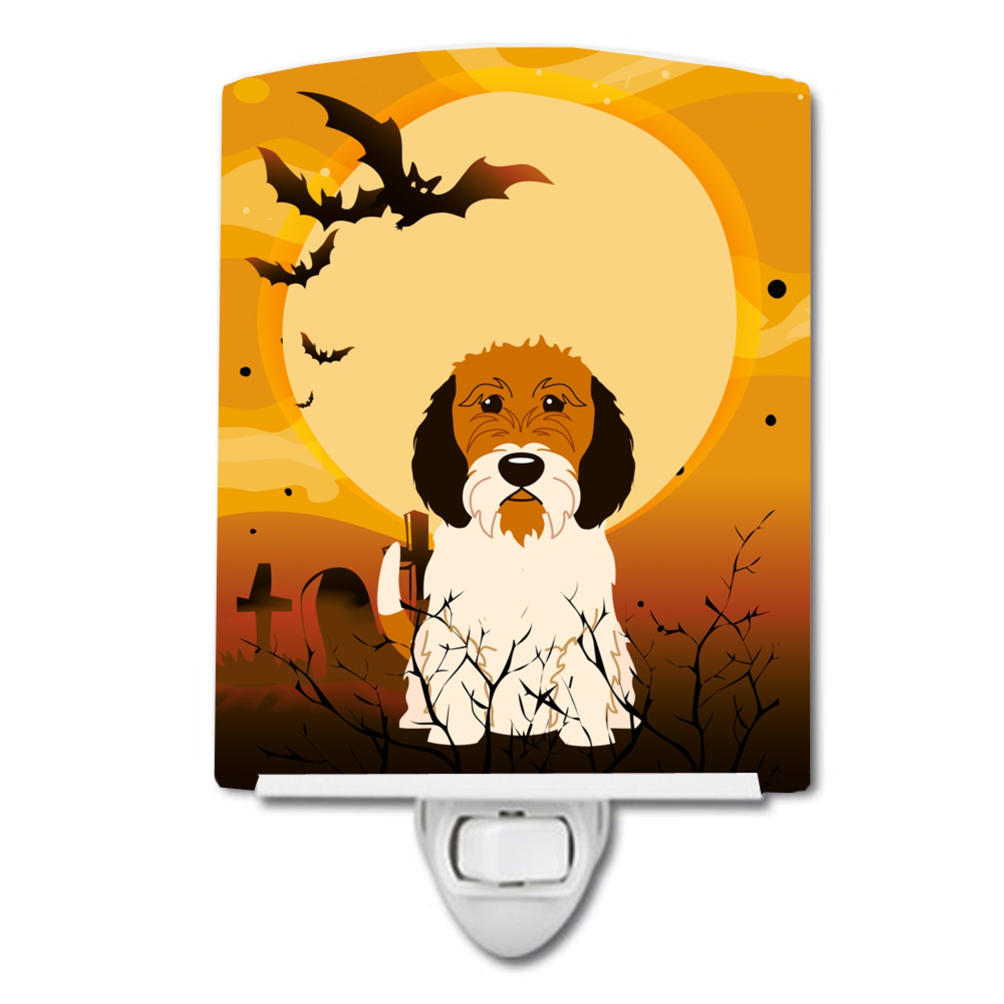  inchCarolines Treasures Halloween Petit Basset Griffon Veenden Ceramic Night Light, 6x4, Multicolor inch
