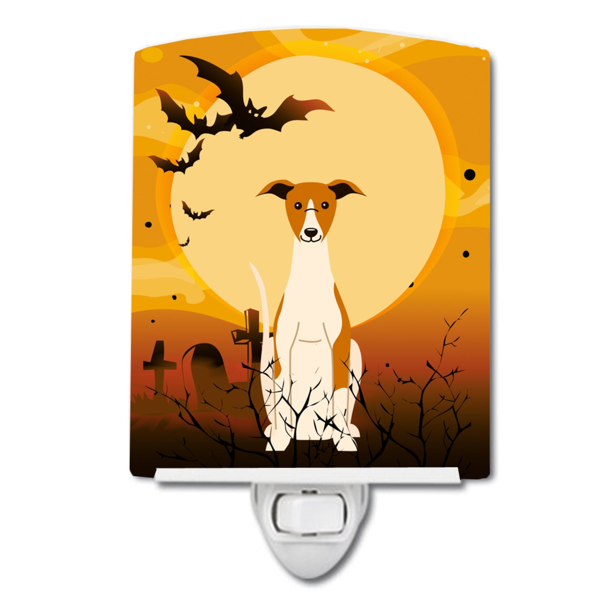  inchCarolines Treasures Halloween Whippet Ceramic Night Light, 6x4, Multicolor inch