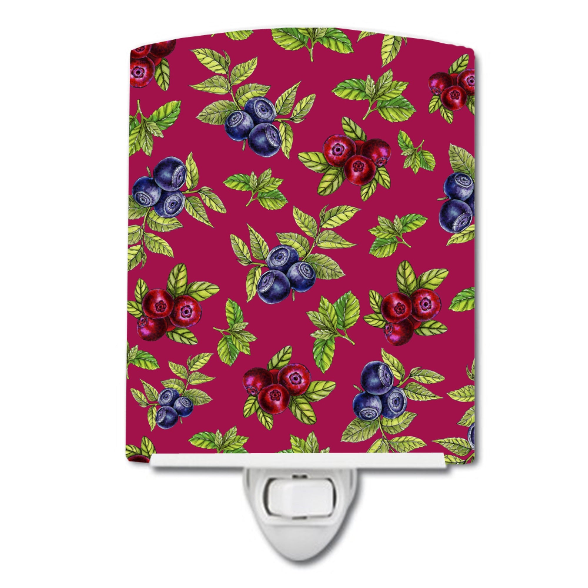  inchCarolines Treasures Berries Ceramic Night Light, 6x4, Multicolor inch