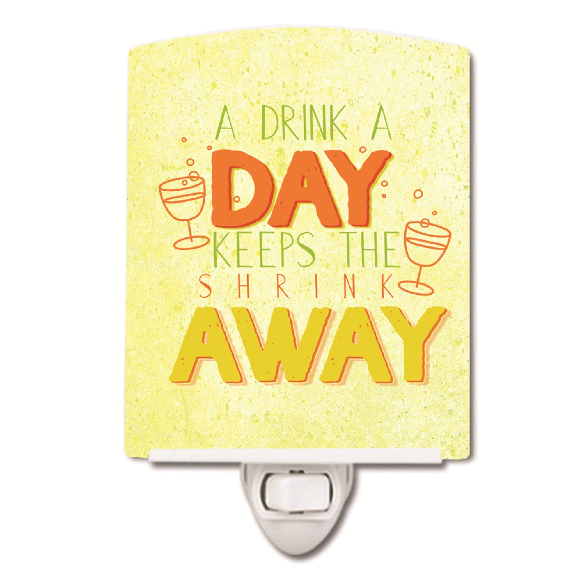 inchCarolines Treasures A Drink a Day Ceramic Night Light, 6x4, Multicolor inch