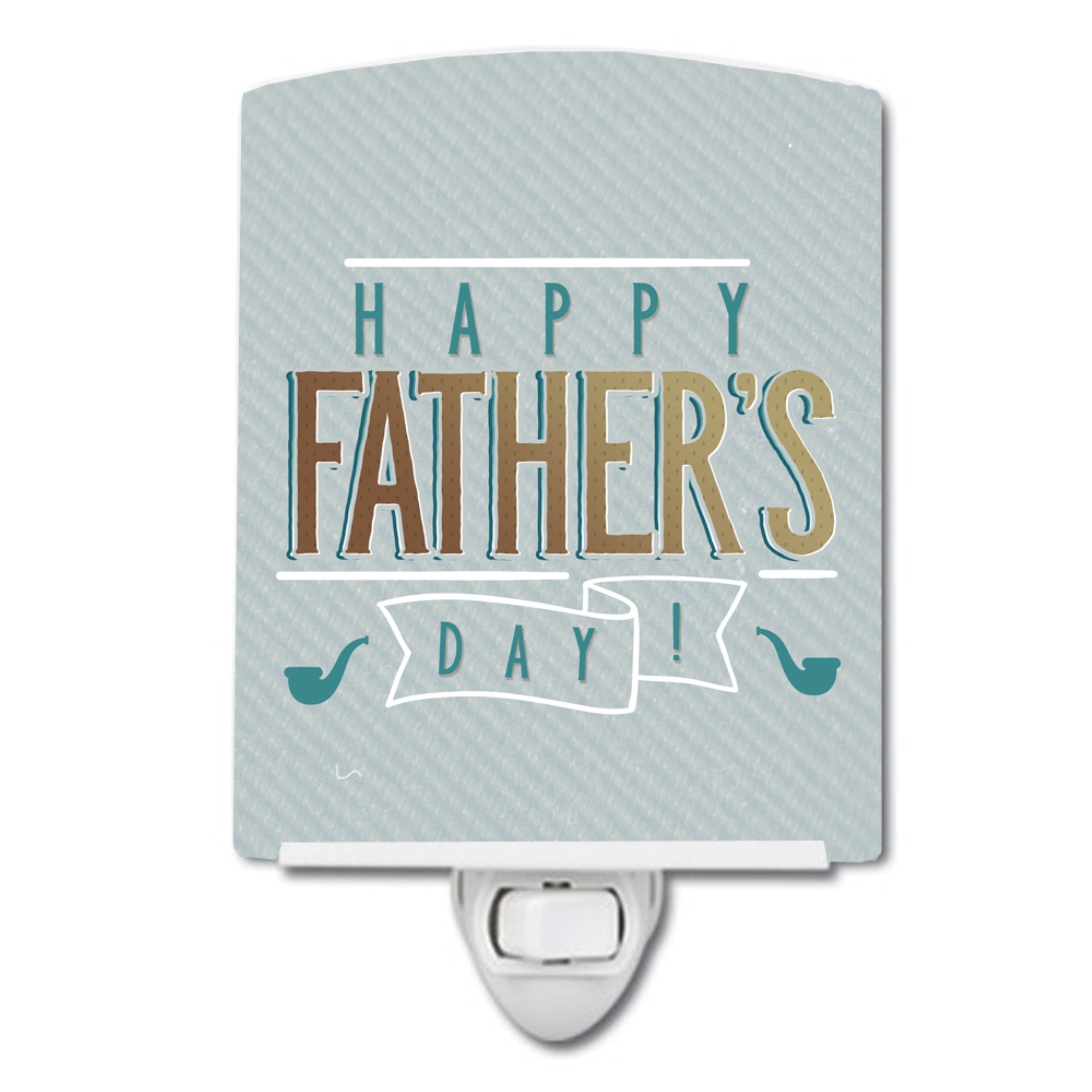  inchCarolines Treasures Happy Fathers Day Ceramic Night Light, 6x4, Multicolor inch