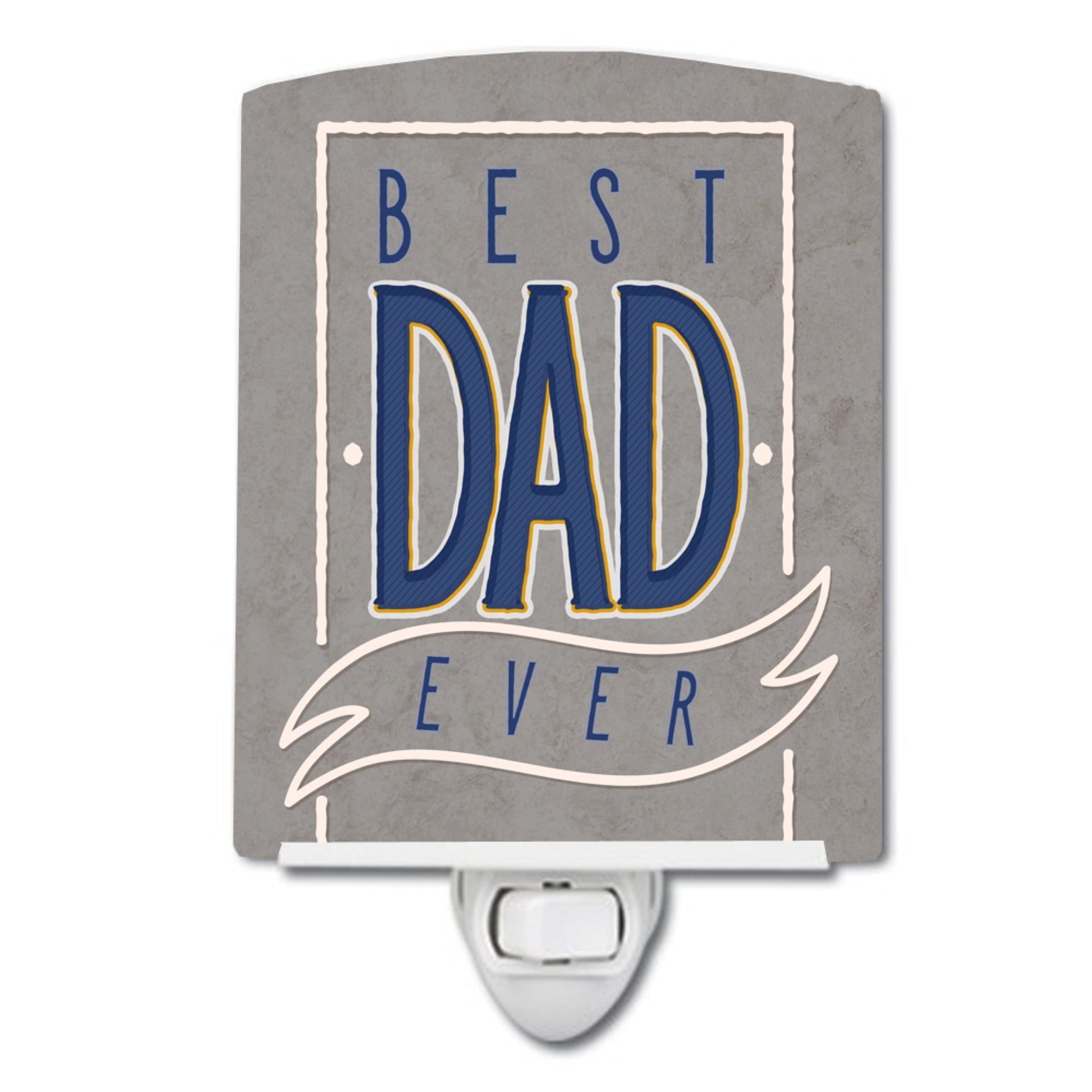  inchCarolines Treasures Best Dad Ever Ceramic Night Light, 6x4, Multicolor inch