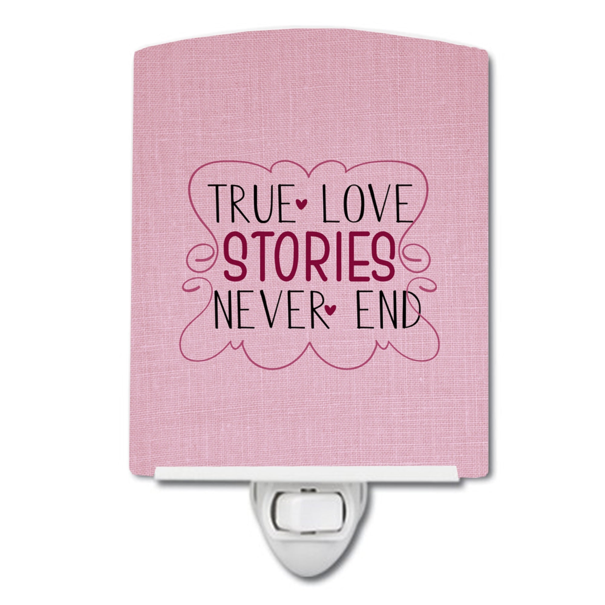  inchCarolines Treasures True Love Stories Never End Ceramic Night Light, 6x4, Multicolor inch