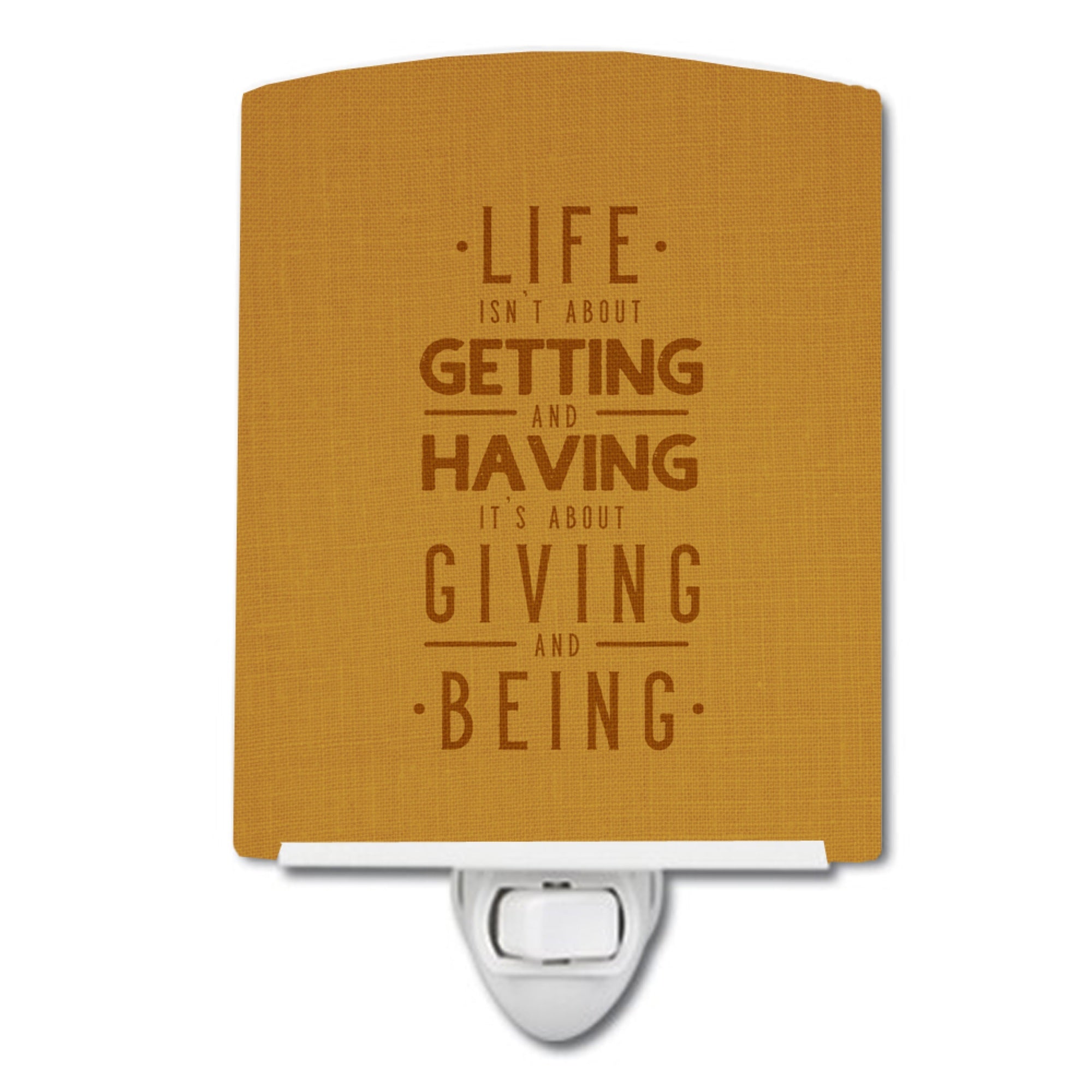  inchCarolines Treasures Life is Giving and Being Ceramic Night Light, 6x4, Multicolor inch