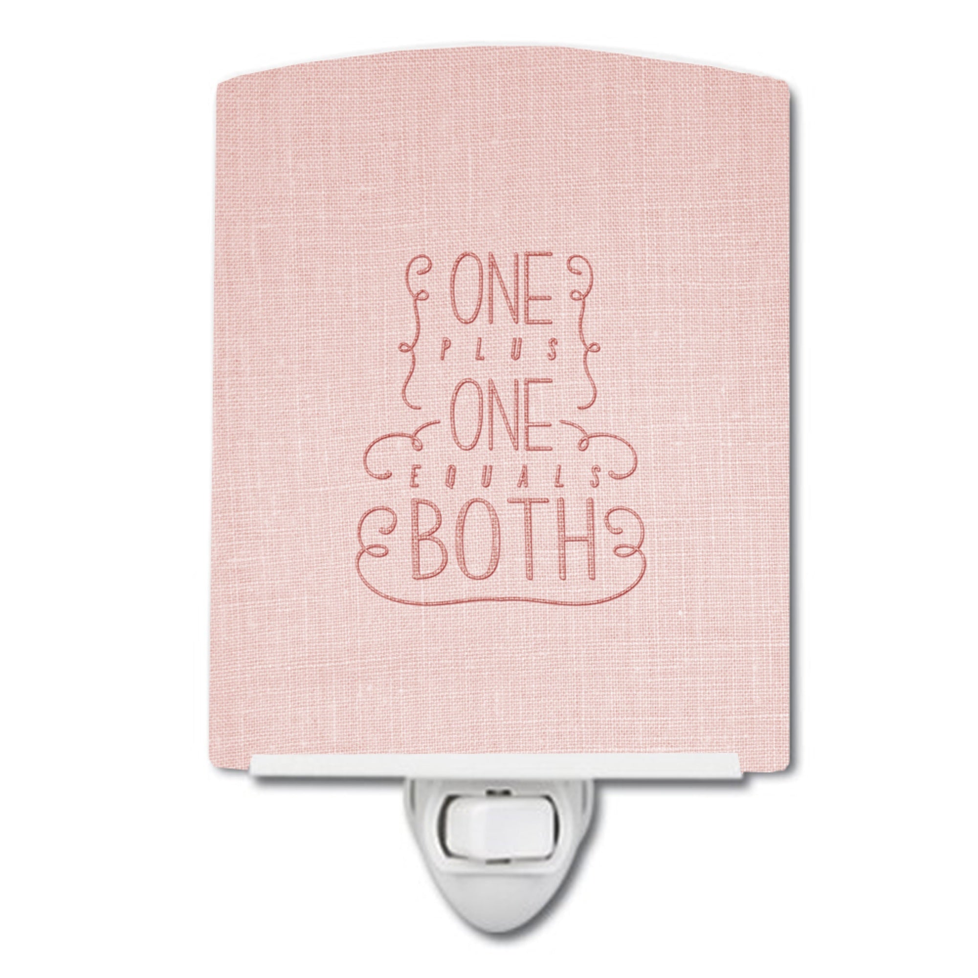  inchCarolines Treasures Plus One Equals Both Ceramic Night Light, 6x4, Multicolor inch
