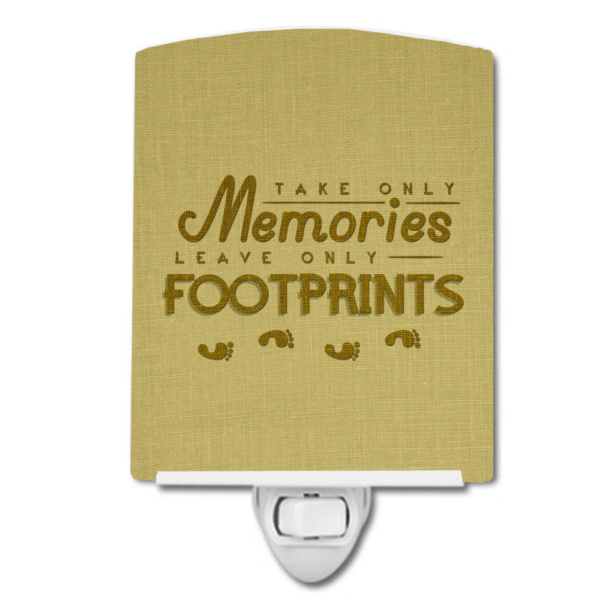  inchCarolines Treasures Take Memories Leave Footprints Ceramic Night Light, 6x4, Multicolor inch