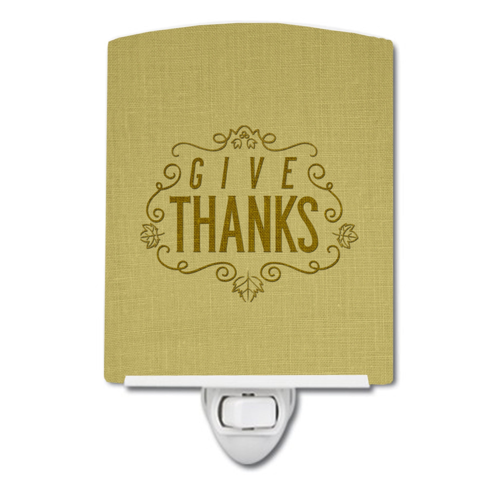  inchCarolines Treasures Give Thanks Ceramic Night Light, 6x4, Multicolor inch