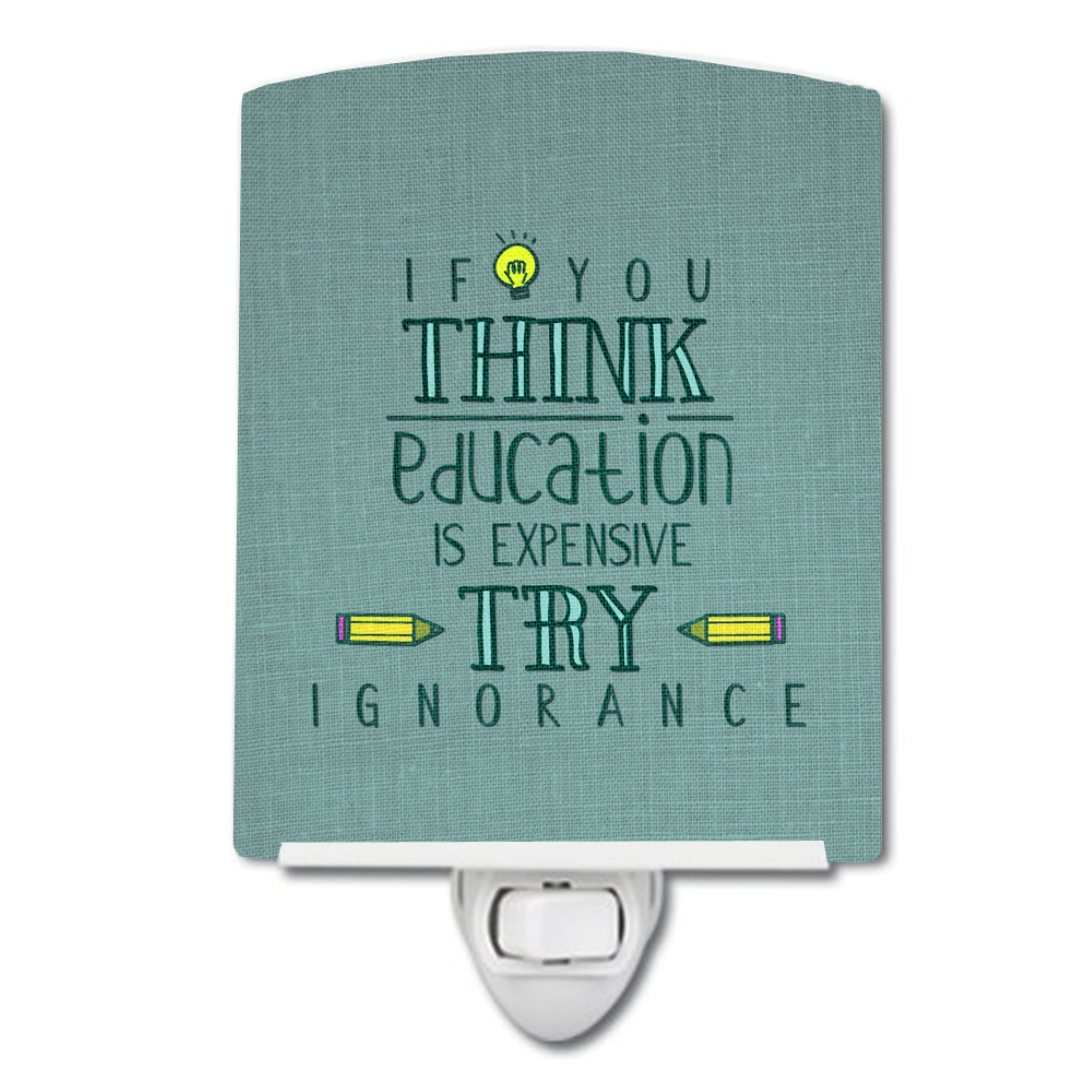  inchCarolines Treasures Education is Expensive Teacher Ceramic Night Light, 6x4, Multicolor inch