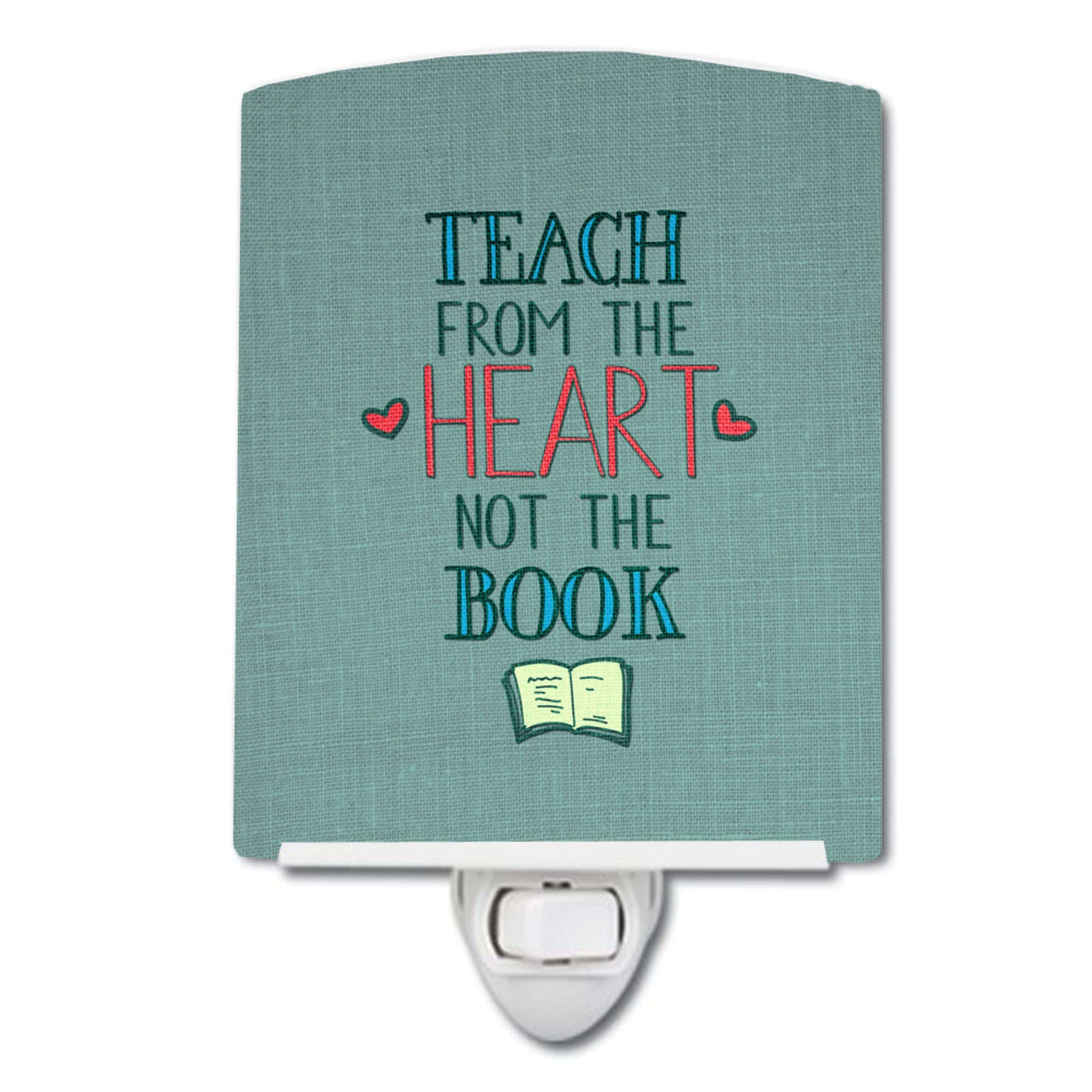  inchCarolines Treasures Teach from the Heart Teacher Ceramic Night Light, 6x4, Multicolor inch