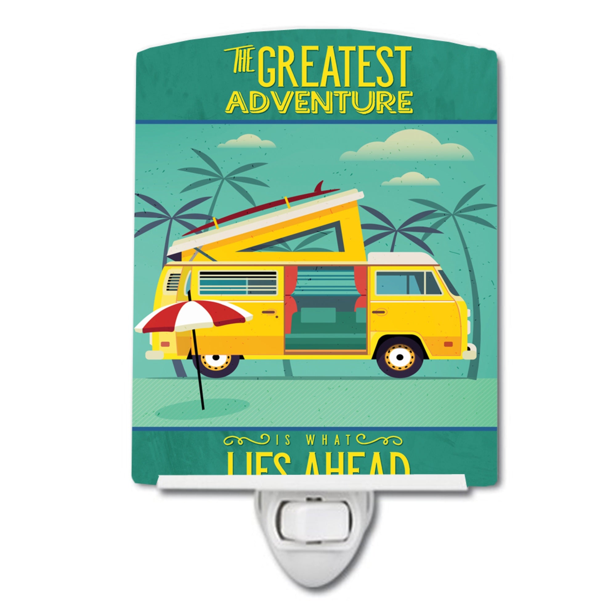  inchCarolines Treasures Greatest Adventure Camper Van Ceramic Night Light, 6x4, Multicolor inch