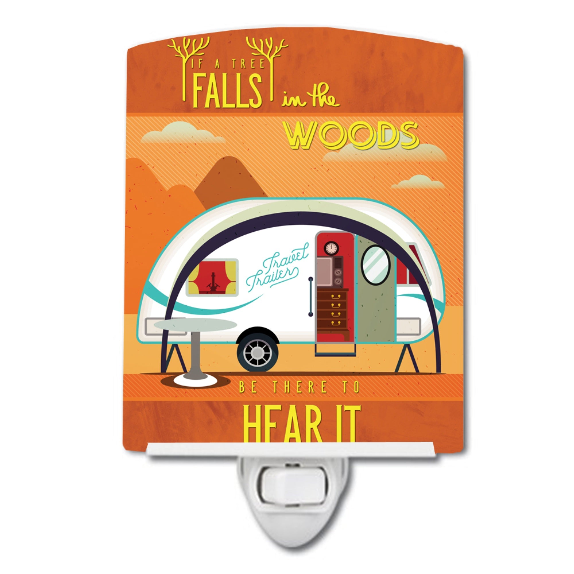 inchCarolines Treasures Be in the Woods New Camper Ceramic Night Light, 6x4, Multicolor inch