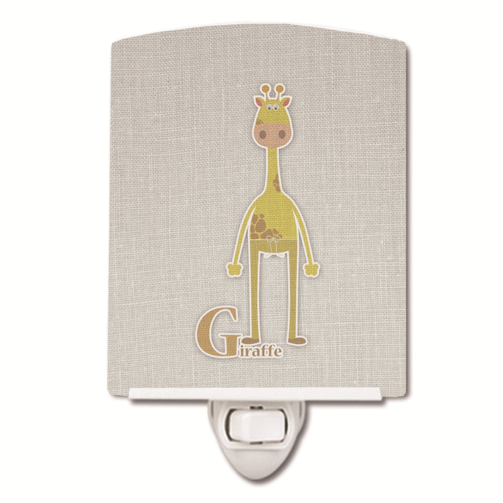  inchCarolines Treasures Alphabet G for Giraffe Ceramic Night Light, 6x4, Multicolor inch