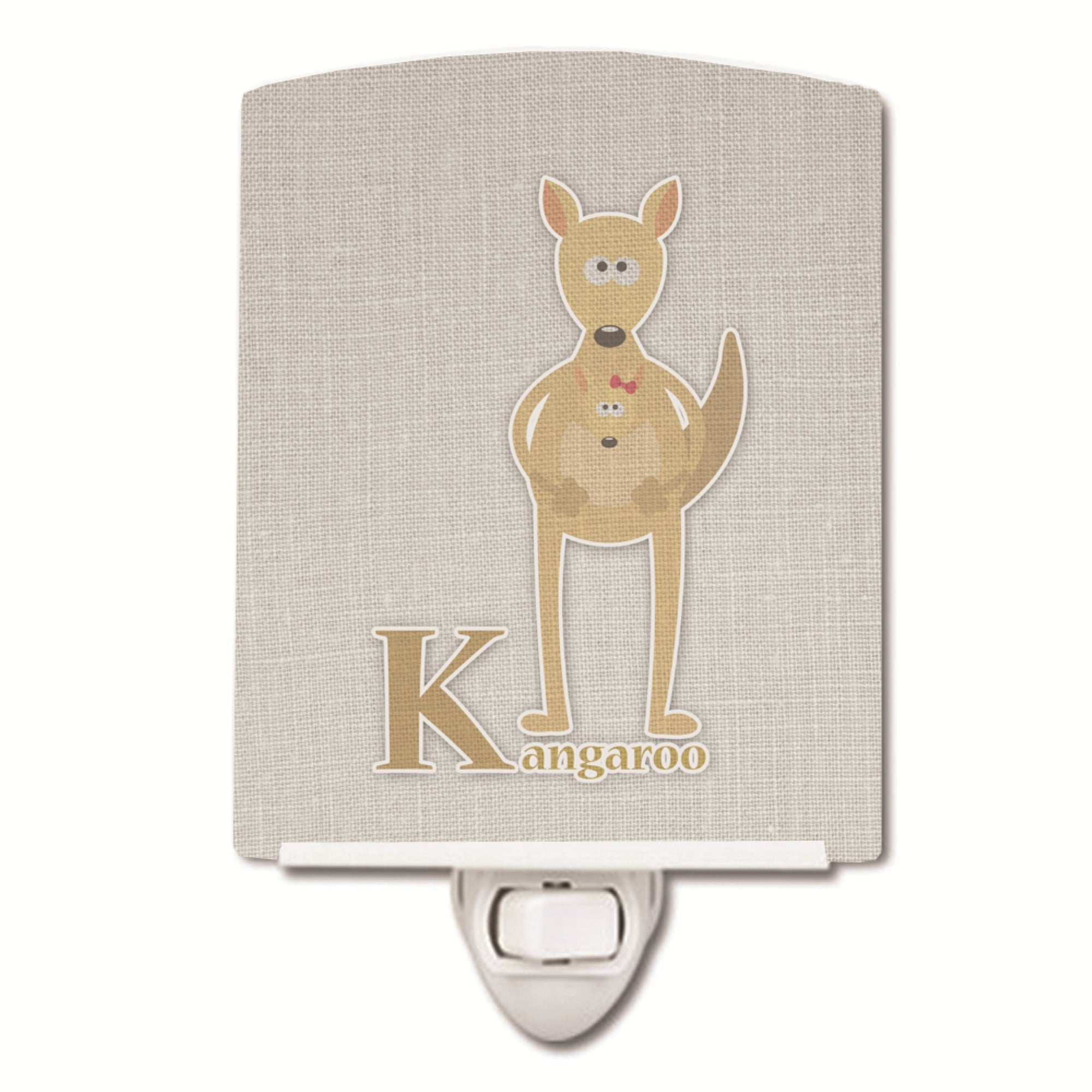  inchCarolines Treasures Alphabet K for Kangaroo Ceramic Night Light, 6x4, Multicolor inch