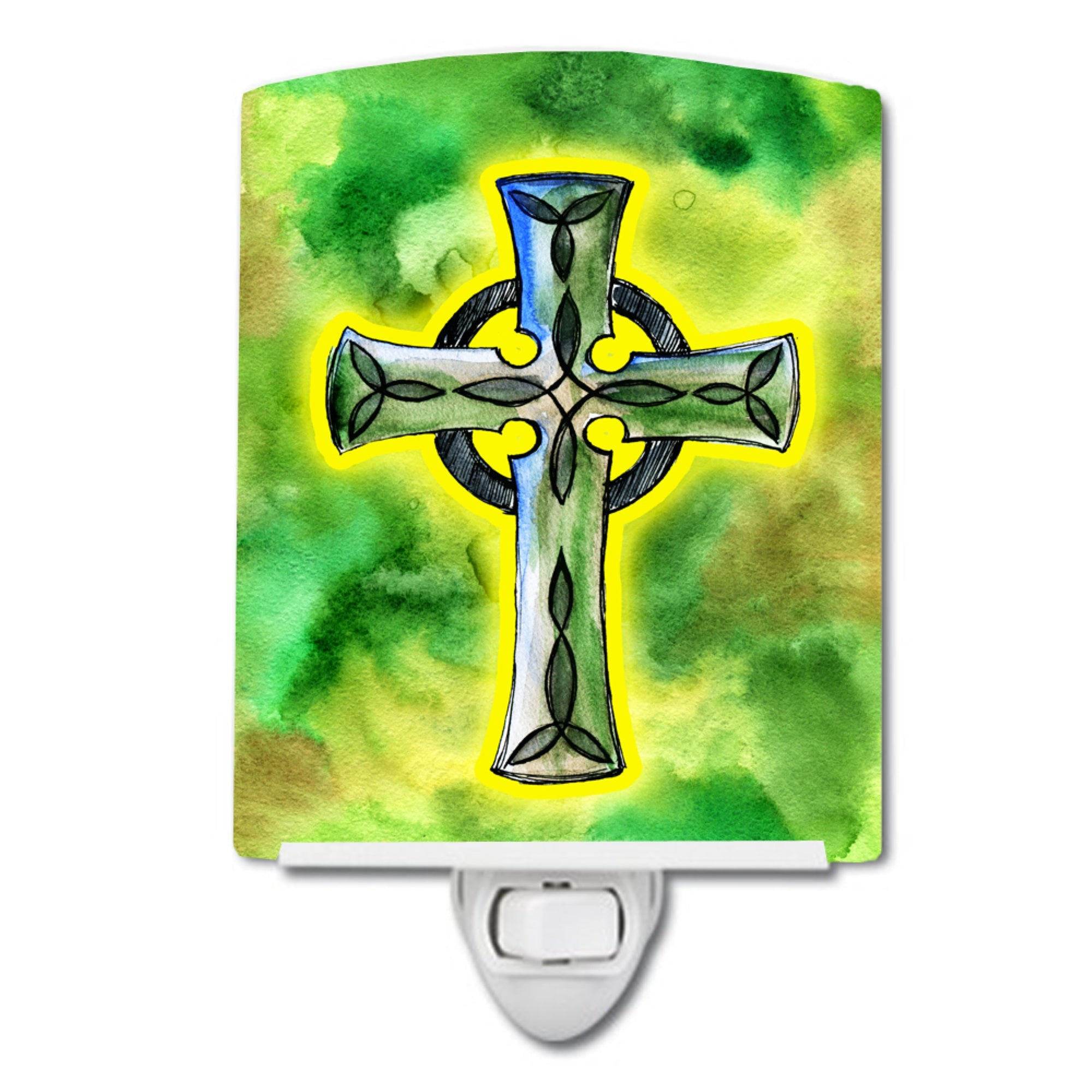  inchCarolines Treasures Irish Celtic Cross Ceramic Night Light, 6x4, Multicolor inch