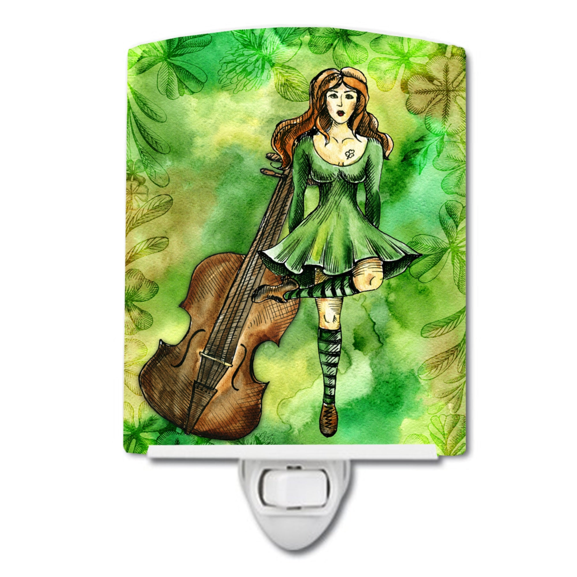  inchCarolines Treasures Irish Dance Ceramic Night Light, 6x4, Multicolor inch