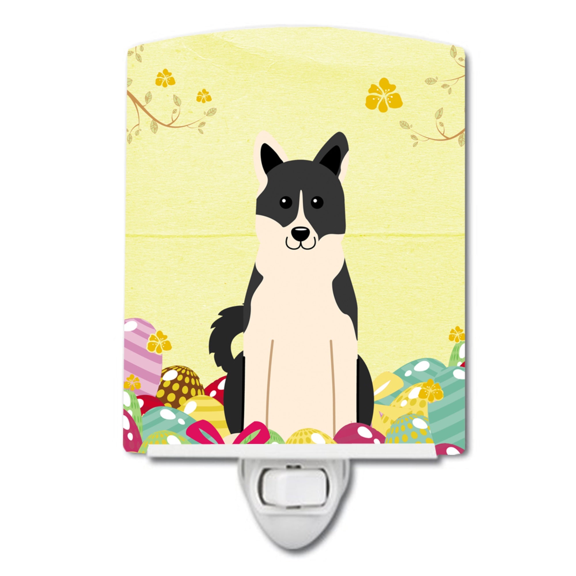  inchCarolines Treasures Easter Eggs RussoEuropean Laika Spitz Ceramic Night Light, 6x4, Multicolor inch
